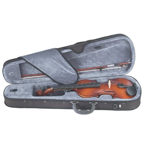 Mendini 16-Inch MA350 Satin Antique Solid Wood Viola with Case, Bow, Rosin, Bridge & Strings - Perfect for Beginners, Students & Professional Musicians | Practice, Performances & Orchestra Use