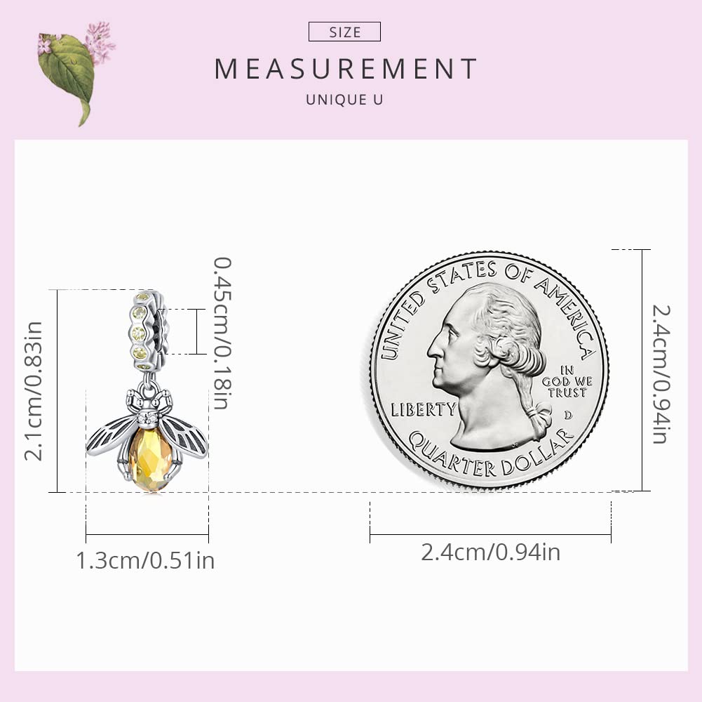 925 Sterling Silver Animal Charms for Jewelry - Bee, Butterfly & Fox Pendants for Bracelets & Necklaces | Cute Women's Fashion Accessories for Everyday Wear & Gift Giving