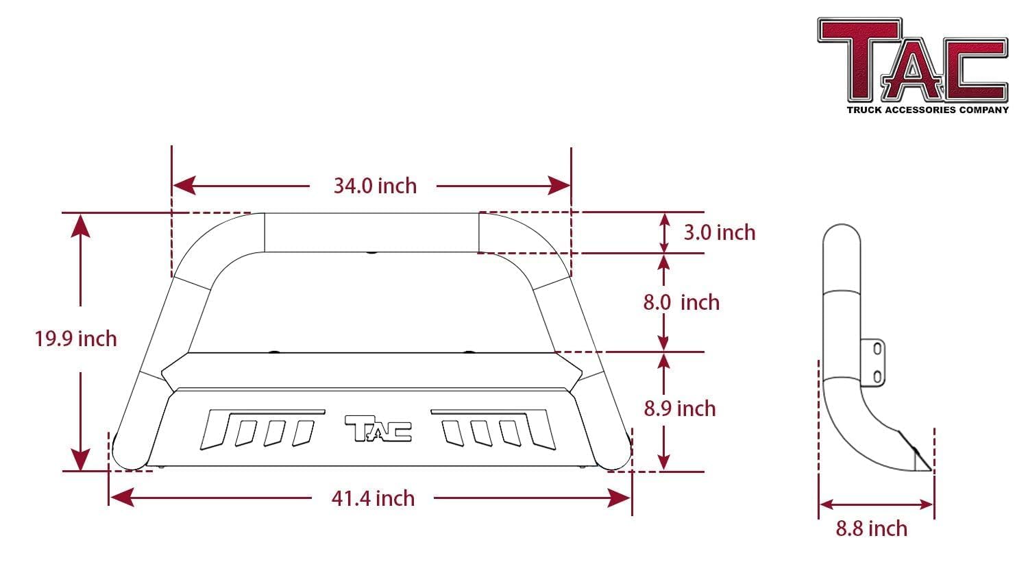TAC Bull Bar for 2019-2025 Chevy Silverado 1500 | 3