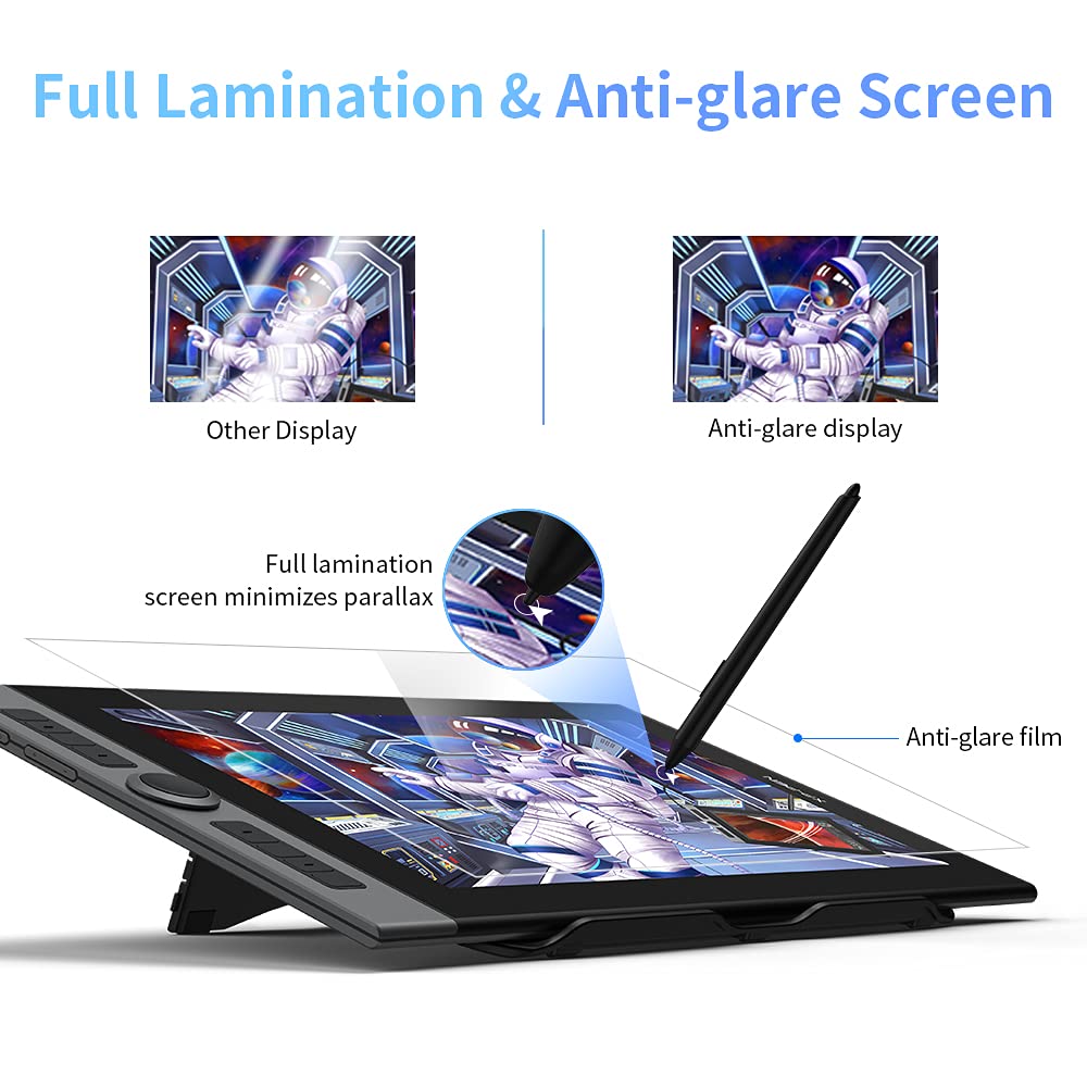 XP-PEN Artist Pro 16 Drawing Tablet - 15.6 Inch Full Laminated Screen, Battery-Free Stylus, 8192 Pressure Sensitivity - Perfect for Digital Art, Animation & Graphic Design (Compatible with Artist 12/16 2nd Gen & Pro 16) | Ideal for Professional Artists, Illustrators & Designers