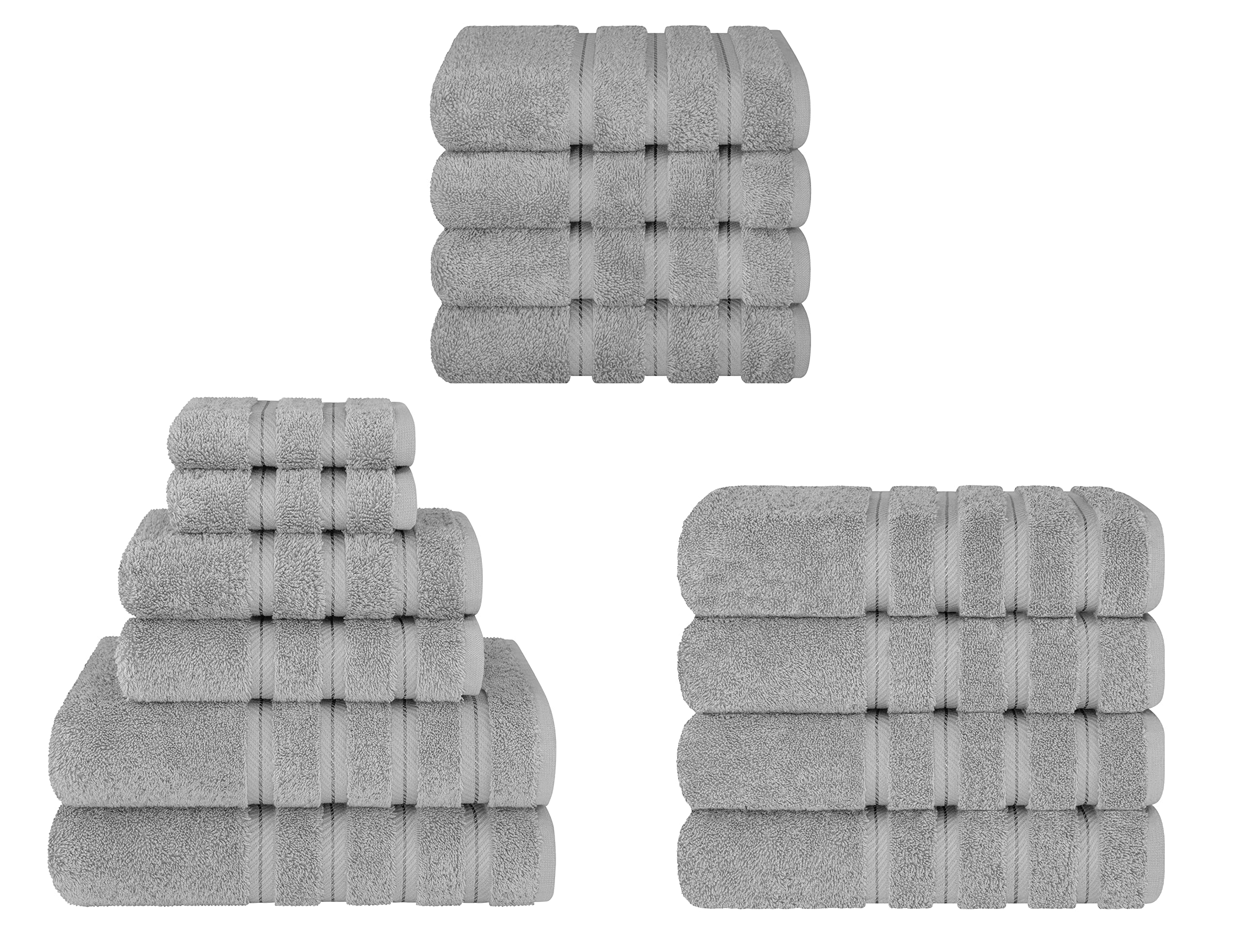 Premium 6-Piece Soft Linen Towel Set with 4 Bath & 4 Hand Towels - Ultra Absorbent Luxury Bathroom Towel Collection for Spa, Hotel & Home Use
