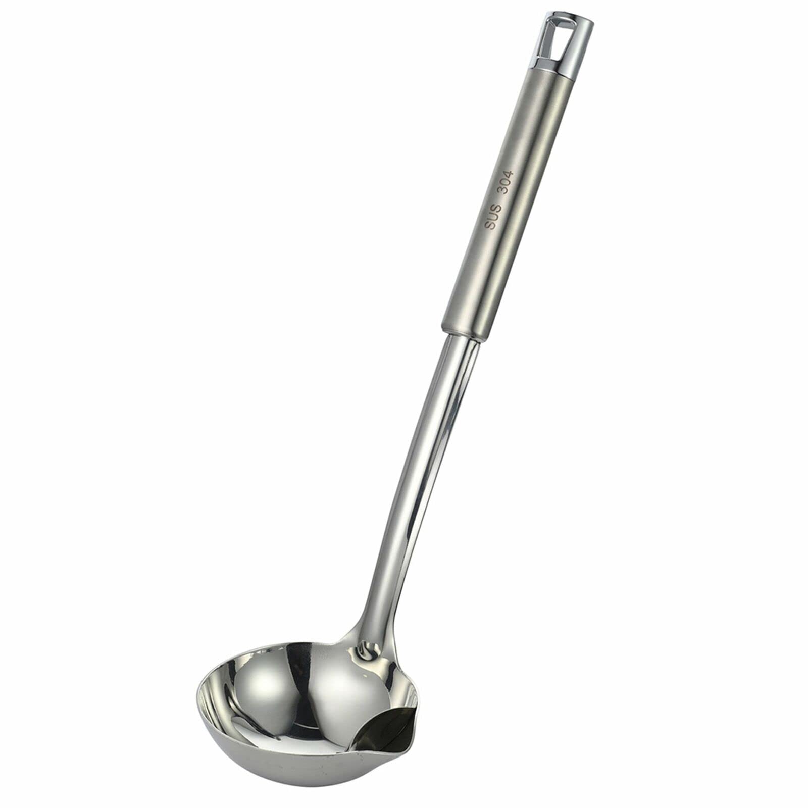 Premium Stainless Steel Oil Filter Skimmer Spoon - Long Handle Soup Ladle for Cooking, Hot Pot, Frying, and Deep Frying - Durable Kitchen Utensil for Strainer, Scooping, and Serving