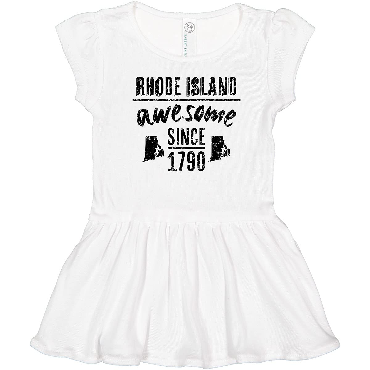 Inktastic Rhode Island Awesome Since 1790 Toddler Dress - Cute & Comfortable Cotton Outfit for Baby Girls - Perfect for Playdates, Family Photos & Special Occasions