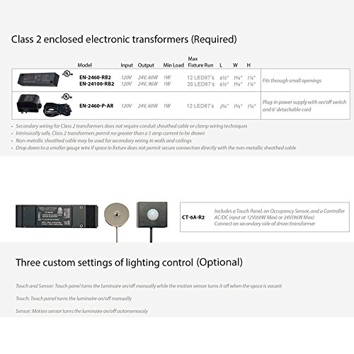WAC LED Square Button Lights 3000K White for Home & Office