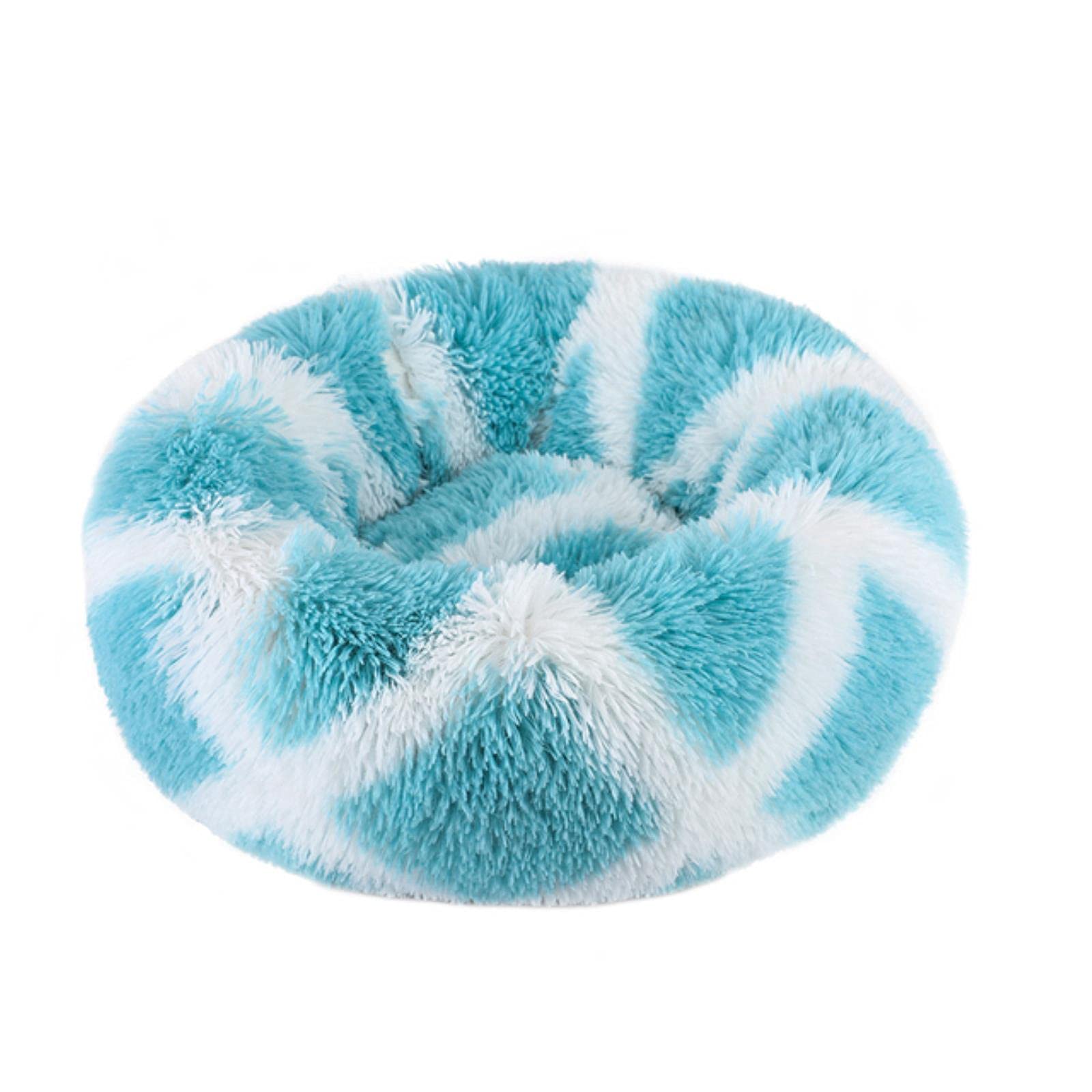 Madezz Plush Fudge Dog Bed - Ultra Soft Donut Pet Bed for Dogs & Cats, Washable Pet House with Fur Lining - Perfect for Calming Anxiety & Cozy Napping at Home