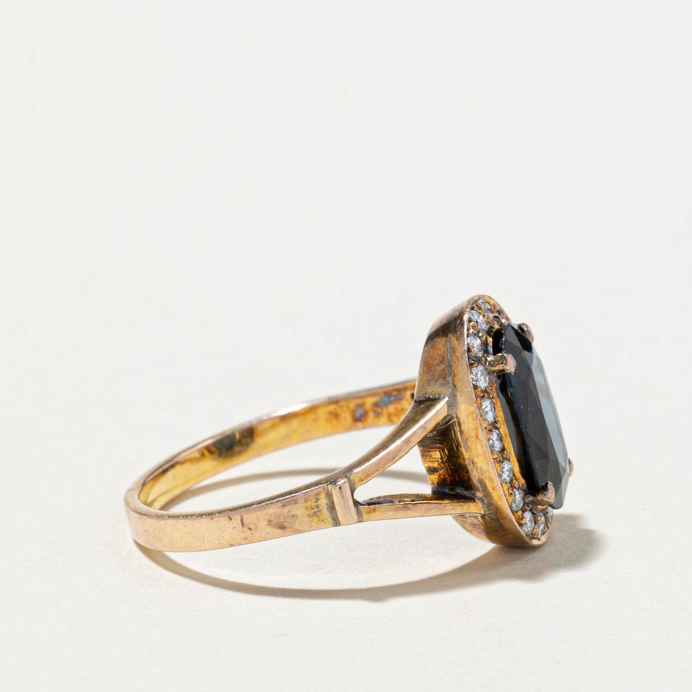 1.31ct Oval Cut Sapphire & Diamond Halo Engagement Ring | 0.20ctw White Gold Wedding Band | Size 6 | Perfect for Proposals, Anniversaries & Special Occasions