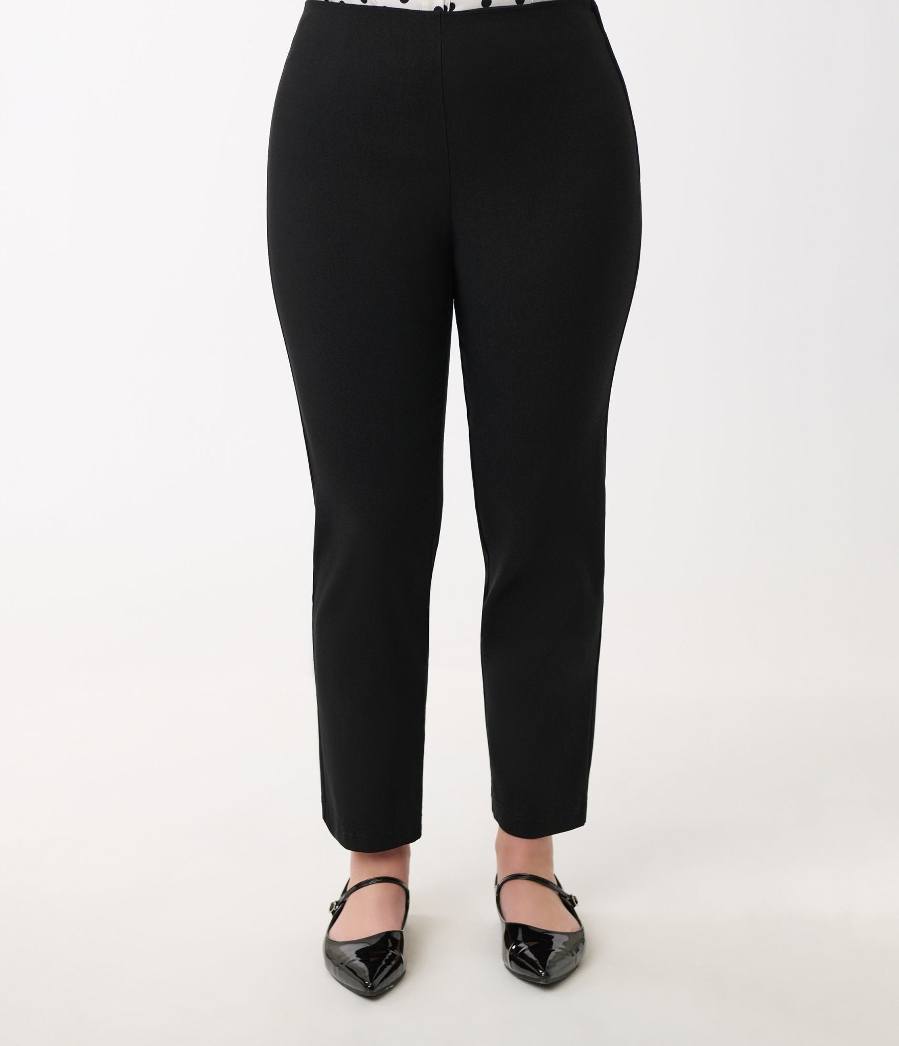 Vintage 1960s Black High Waisted Cigarette Pants for Women - Retro Slim Fit Trousers - Perfect for Office Wear, Cocktail Parties & Vintage Fashion Outfits