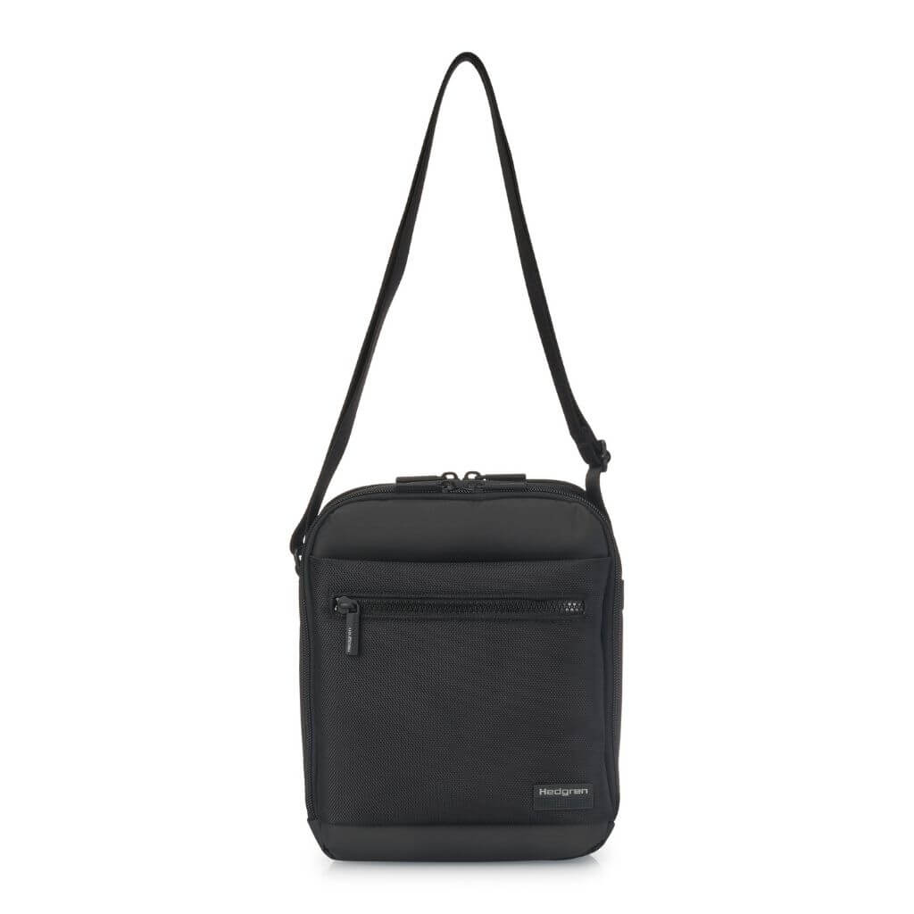 Hedgren Inc RFID Blocking Crossbody Bag - Vertical 10 Pouch Anti-Theft Travel Purse (Black) | Perfect for Daily Commute, Shopping & Secure Travel Accessories