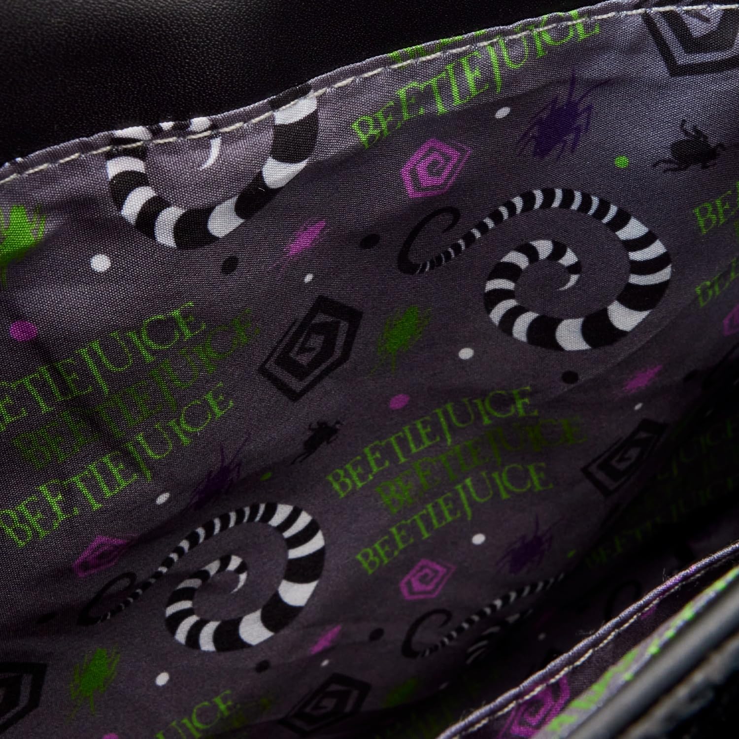Loungefly Beetlejuice Sandworm Crossbody Bag | Official Beetlejuice Merchandise & Collectible Accessories for Cosplay, Halloween Costumes & Movie Fans