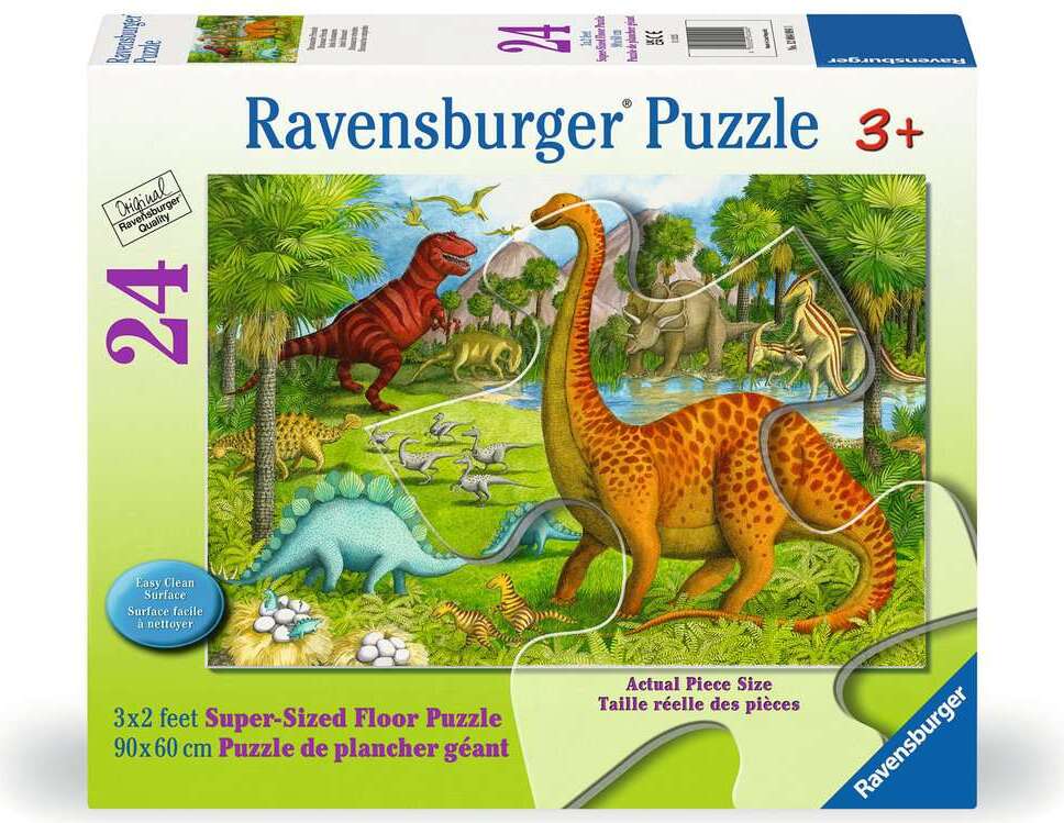 Dinosaur Pals 24-Piece Floor Puzzle for Kids - Educational Jigsaw Toy for Toddlers & Preschoolers | Perfect for Playrooms, Classrooms & Birthday Gifts