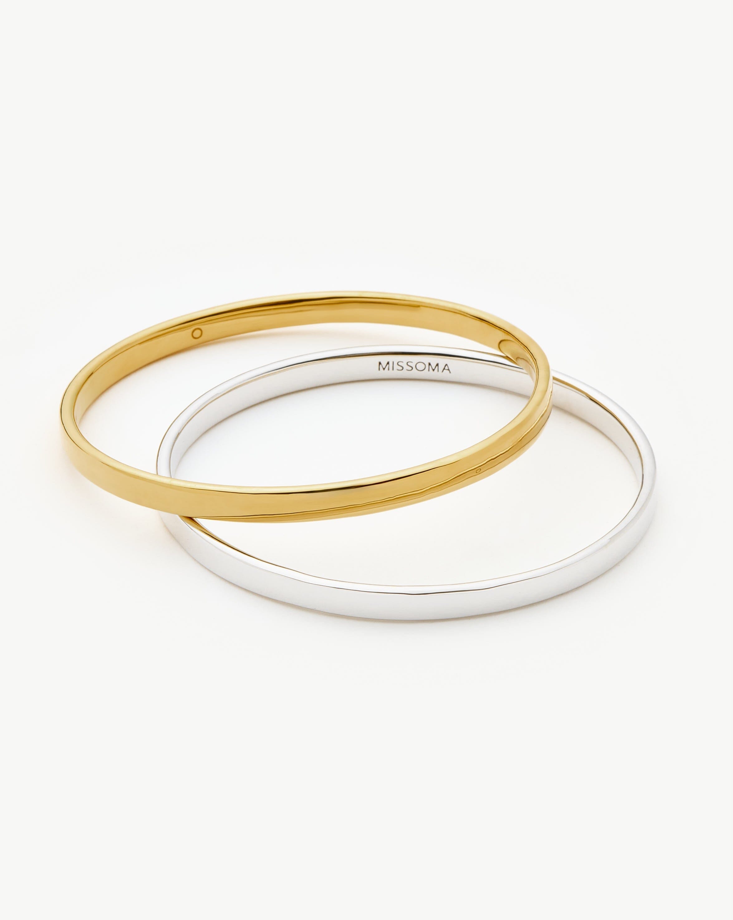 Classic Mixed Metal Bangle Bracelet Set for Women - Gold & Silver Stackable Bangles | Perfect for Everyday Wear, Layering & Special Occasions