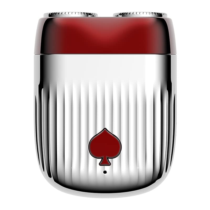 Premium Men's Electric Shaver - Wet/Dry Cordless Razor with USB Rechargeable & Waterproof Design for Smooth Shaving | Travel-Friendly Grooming Kit (Red) | Perfect for Home, Office & Business Trips