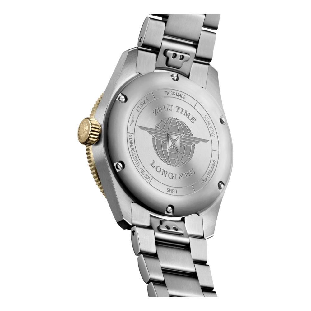 Spirit Zulu Time 39mm Stainless Steel & Gold Watch - Luxury Pilot Watch for Men, Perfect for Travel, Business & Everyday Wear