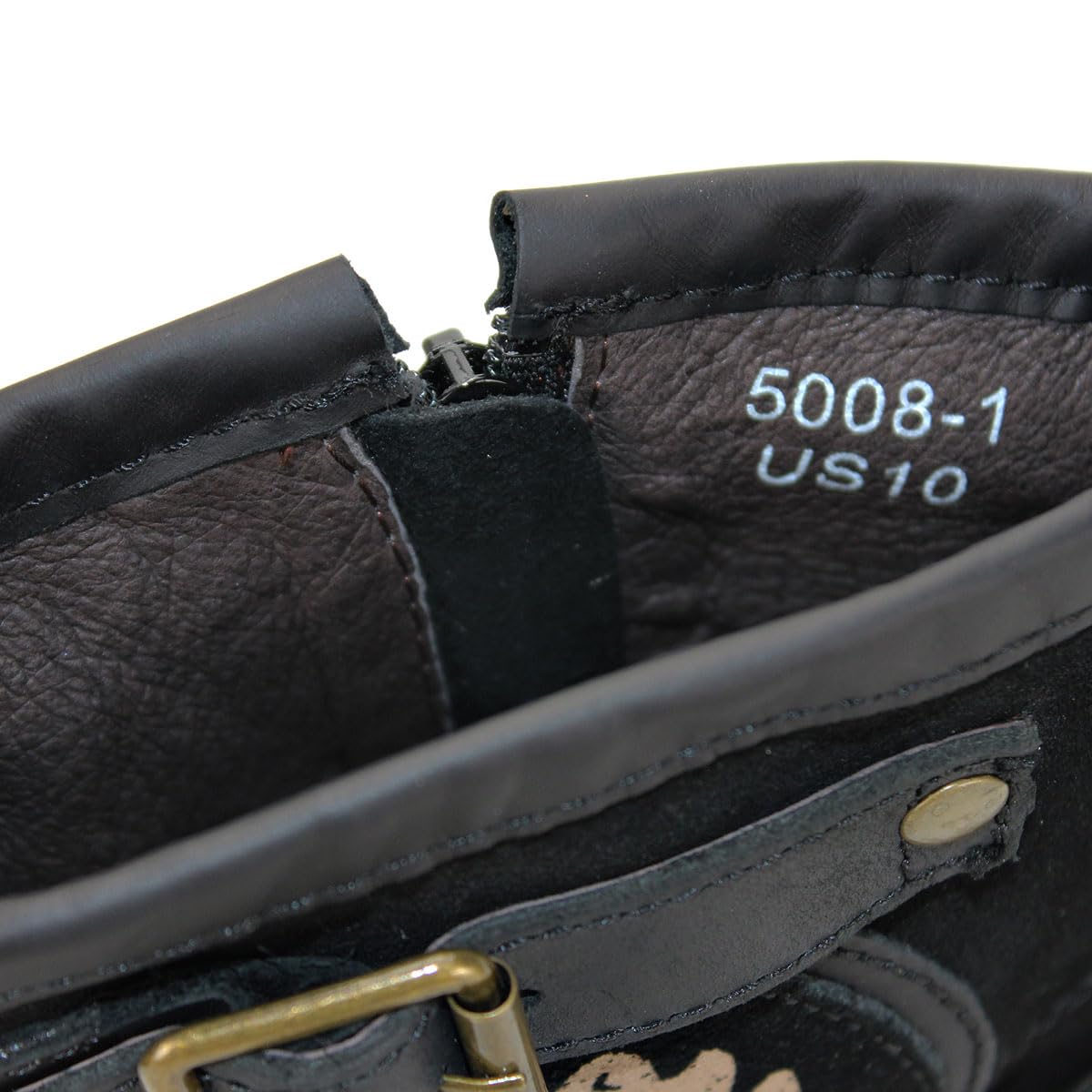Men's Leather Ankle Boots with Side Zipper - Motorcycle, Combat, Hiking & Casual Dress Boots for Outdoor Adventures & Everyday Wear