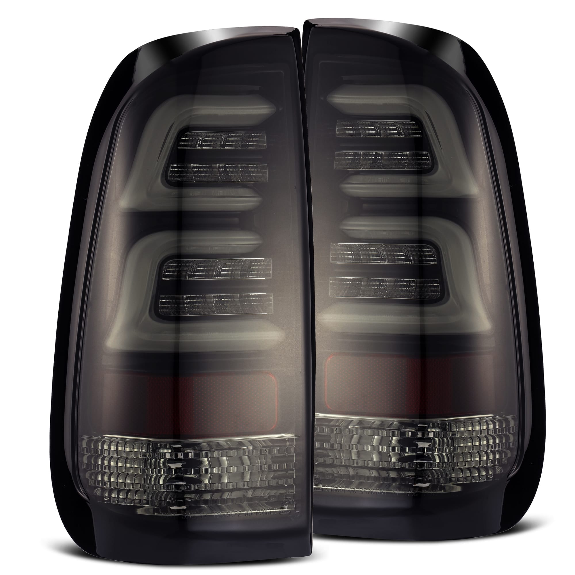 1997-2003 Ford F150 & 1999-2016 F250/F350 Super Duty PRO Series LED Tail Lights - Jet Black by Alpha Rex (654010) - Upgrade Your Truck's Style & Visibility for Night Driving & Off-Road Adventures