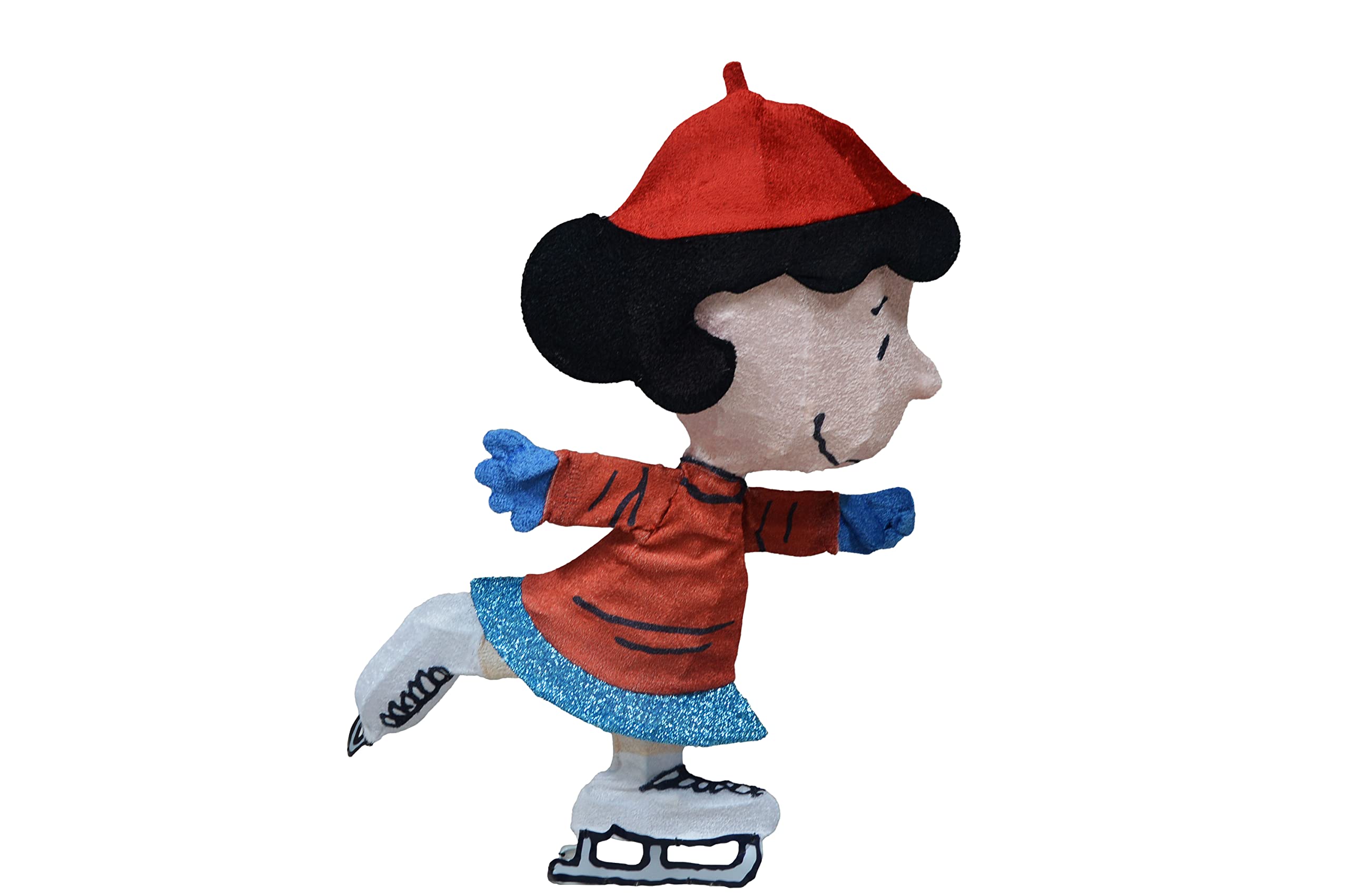 3D LED Peanuts Lucy Skating Outdoor Yard Decor - Christmas Holiday Lighted Lawn Decoration for Garden, Patio, and Front Yard