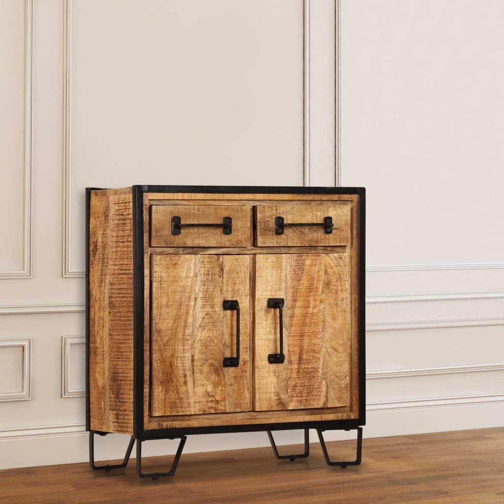 Solid Mango Wood Buffet Server Cabinet - 25.6