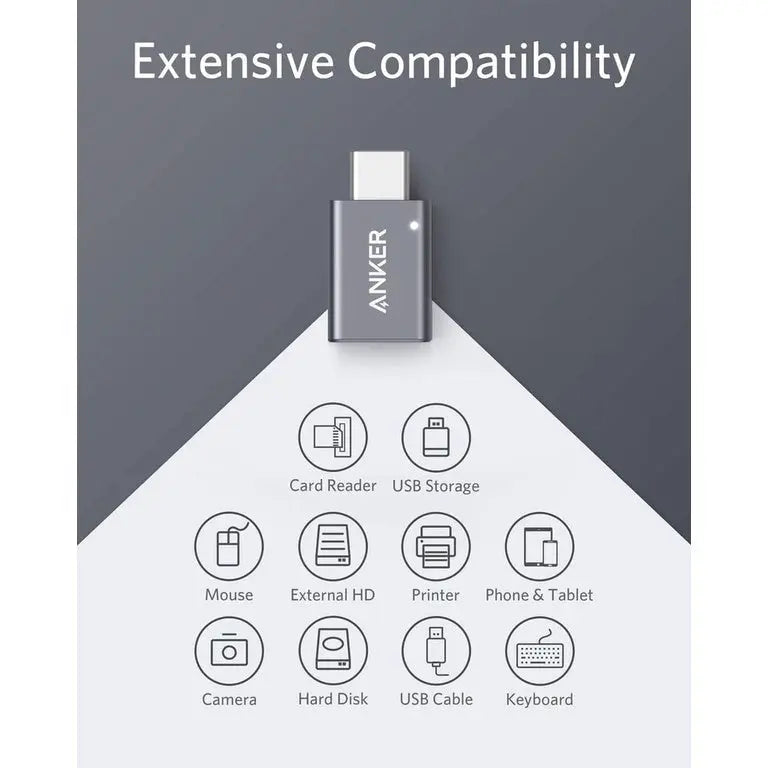 USB C to USB 3.0 Female Adapter (2 Pack) - High-Speed Data Transfer, OTG Compatible - Perfect for Laptops, Smartphones & External Devices
