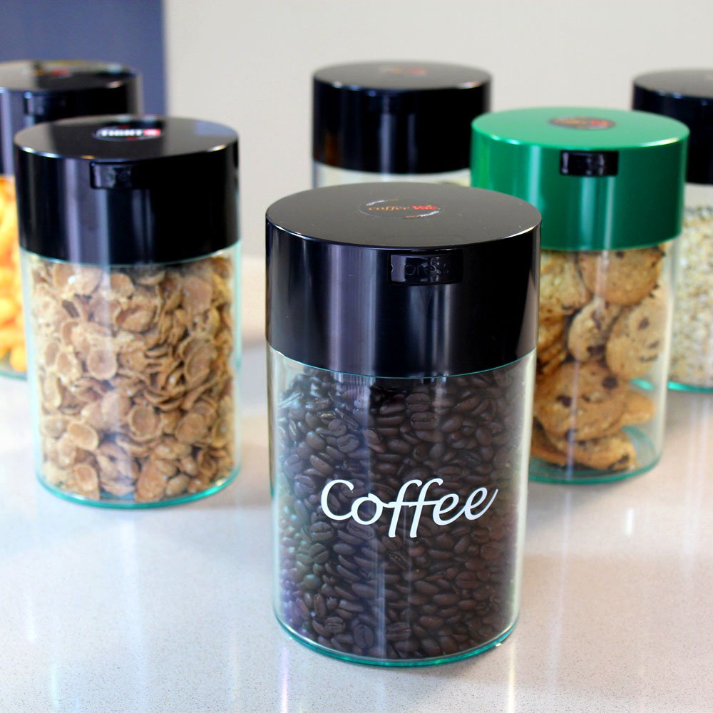 1/2 lb Vacuum Sealed Coffee Container - Airtight Coffee Storage Canister with Freshness Lock, Perfect for Home, Office & Camping Use