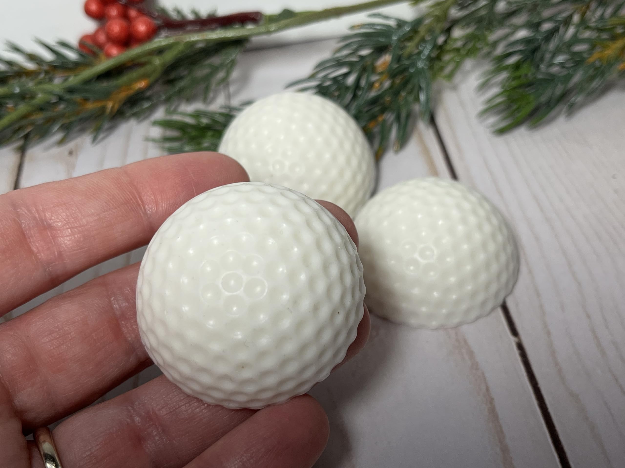 Premium Golf Ball Shaped Goat Milk Soap Gift Set - 3-Piece Natural Handmade Soap for Men - Perfect Golf Lover Gift for Birthday, Father's Day & Retirement - Moisturizing Skin Care for Golfers