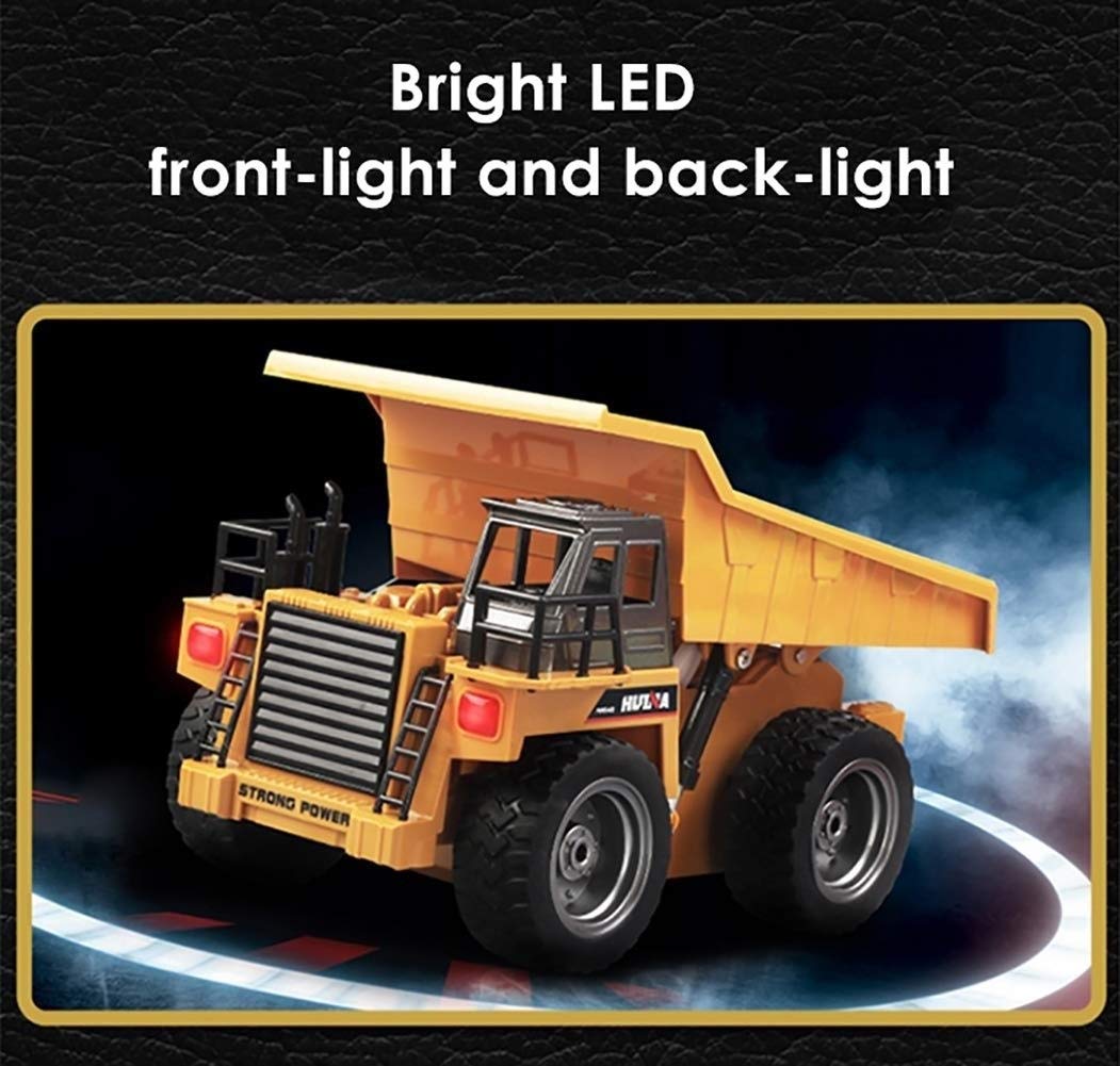 Remote Control Electric Toy Truck for Kids - LED Light Engineering Car with Cable Control, Perfect Gift for Boys & Girls | Playtime, Birthday Parties & STEM Learning