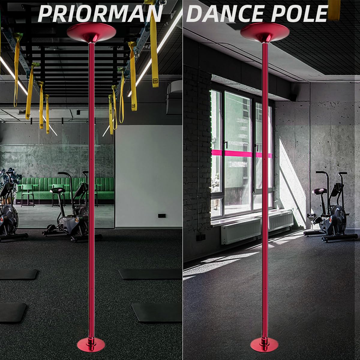 45mm Spinning Portable Dance Pole for Home - Extendable Pole Dancing Pole for Bedroom, Studio & Fitness, Perfect for Beginners, Advanced Dancers & Home Workouts