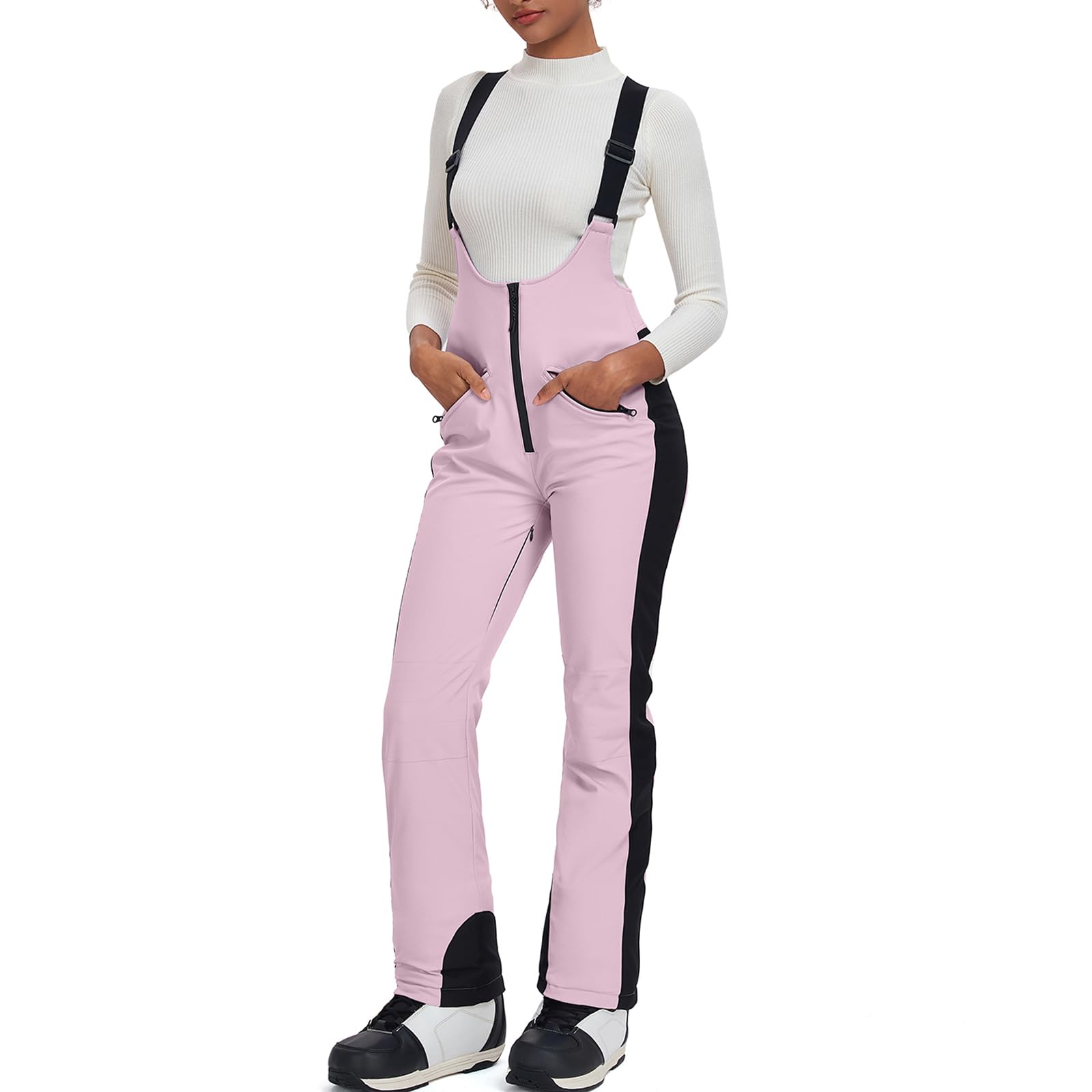 GS SNOWING Women's Insulated Waterproof Snow Bibs - Windproof Winter Ski Pants for Snowboarding & Outdoor Activities | Perfect for Skiing, Snowboarding & Cold Weather Adventures