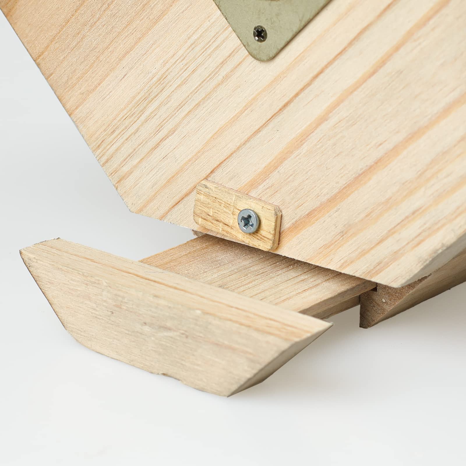 Natural Wooden Outdoor Bird House for Bluebirds, Finches & Cardinals - Hanging Garden Birdhouse for Backyard & Patio Decor