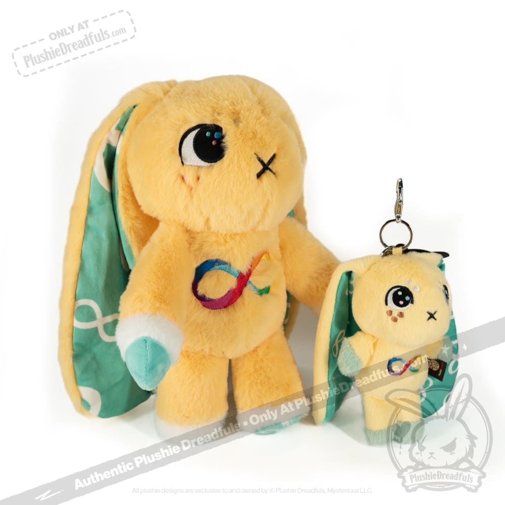 Autism Awareness Rabbit Plush Keychain - Soft & Cute Plushie Dreadfuls for Backpacks, Gifts & Sensory Support | Autism Support Accessory