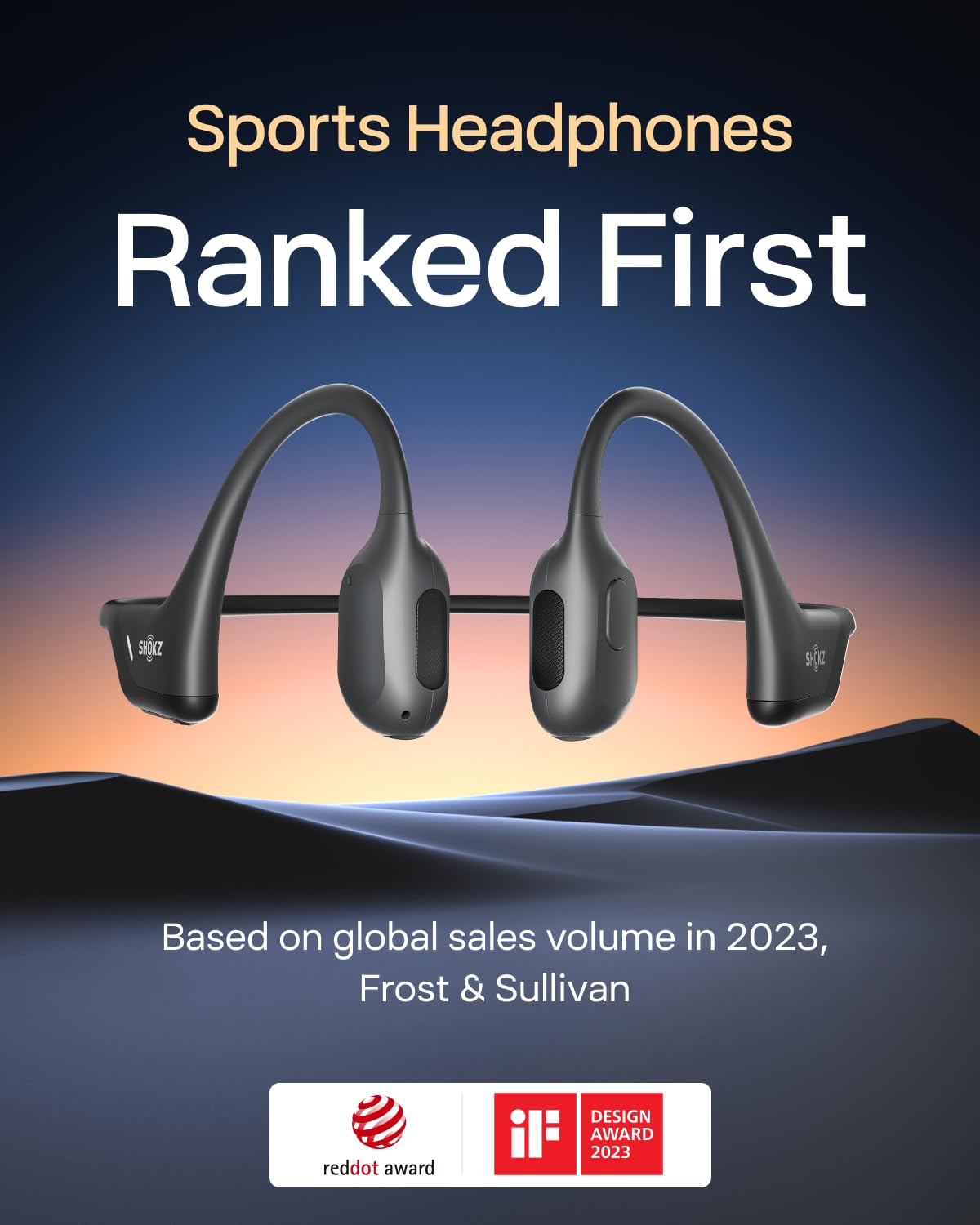 SHOKZ OpenRun Pro Open-Ear Bluetooth Bone Conduction Headphones - Wireless Sports Headset with Premium Bass, Built-in Mic & Hair Band - Sweatproof for Running, Workouts, Gym, Cycling & Outdoor Activities - Black
