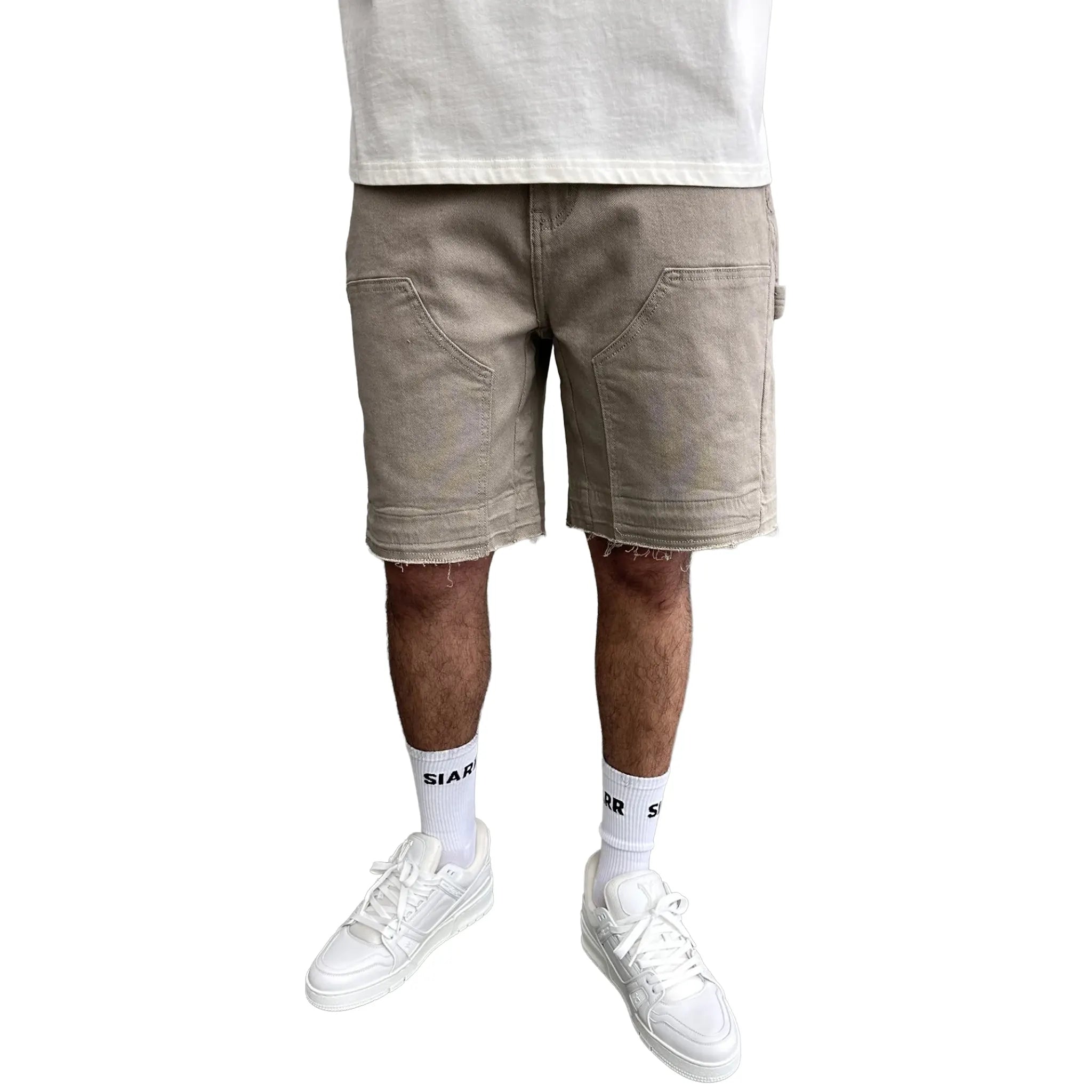 SIARR Rio Beige Shorts for Women - Comfortable Summer Casual Shorts with Pockets | Perfect for Beach, Travel, and Everyday Wear