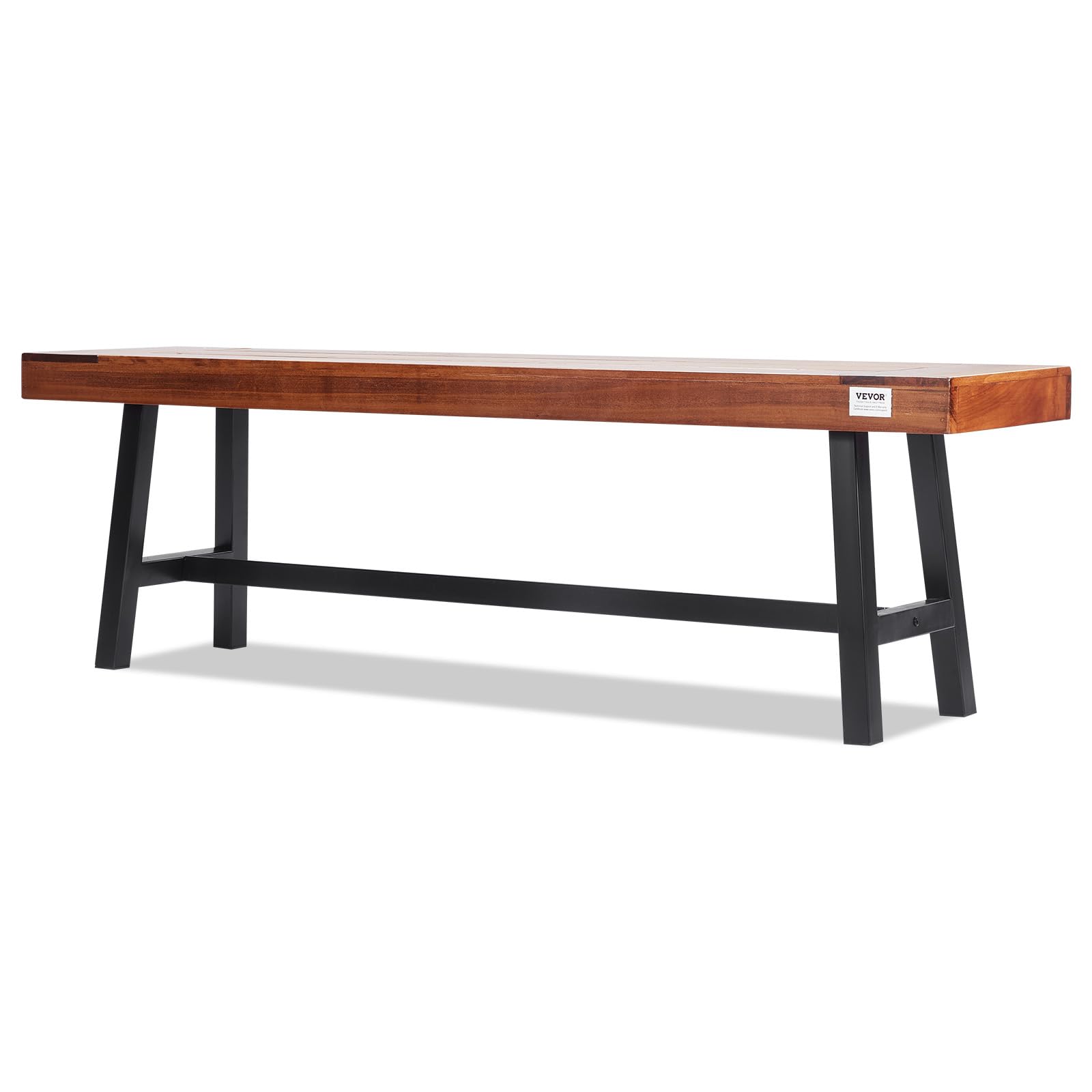 VEVOR 3-Person Outdoor Wood Bench - 500 lbs Weight Capacity, Weatherproof & Rot-Resistant Patio Bench for Garden, Park, Yard, Front Porch - Perfect for Outdoor Relaxation, Picnics, and Backyard Decor (63