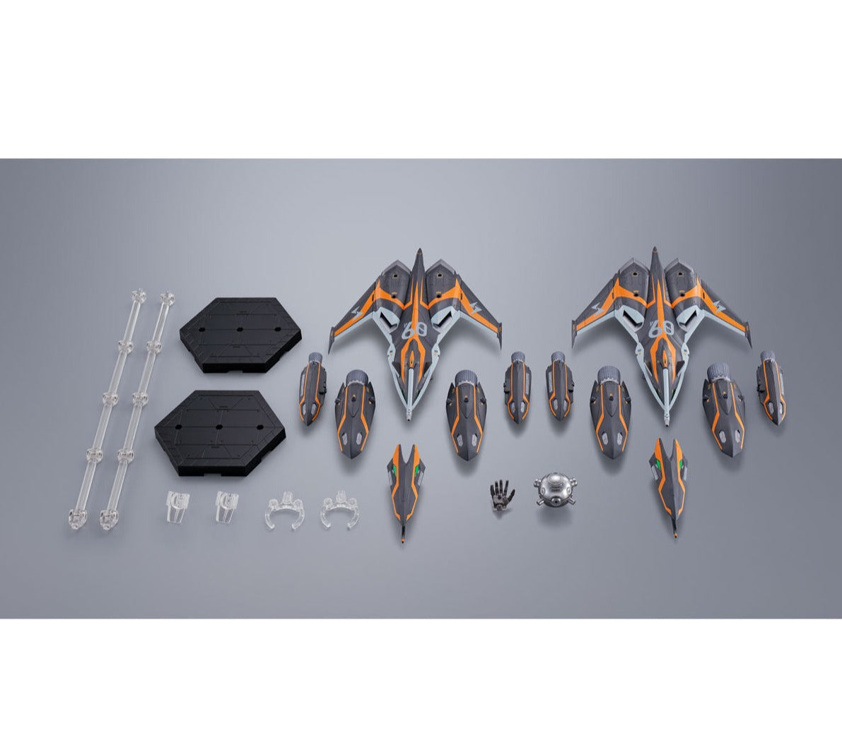 Bandai DX Chogokin Macross Delta Super Ghost Set for VF-31AX Kairos Plus Hayate Immelmann Action Figure - Collectible Anime Model for Display & Play