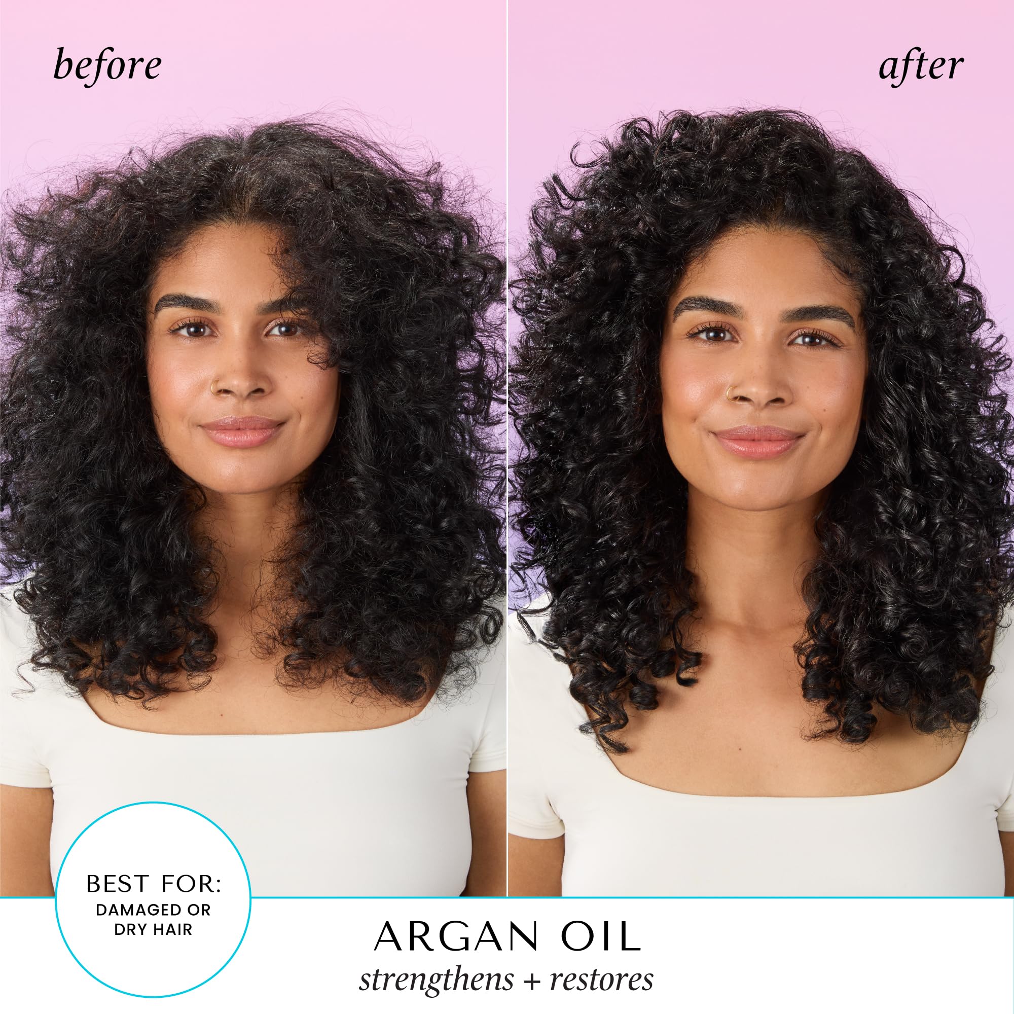 HASK Argan Oil Repairing Deep Conditioner Treatment Pack - 50 Gm | Restores & Smooths Dry, Damaged Hair | Sulfate & Paraben Free, Vegan | For Curly, Frizzy & Color-Treated Hair | At-Home Salon Quality Hair Care Treatment