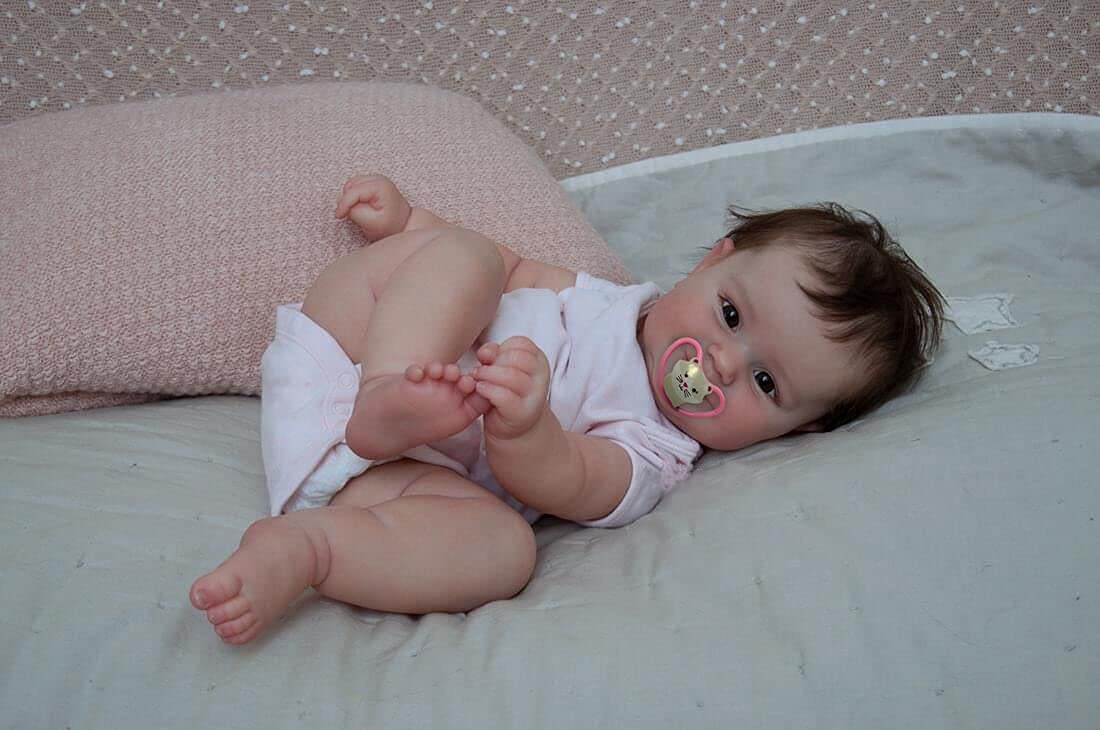 Anano 20 Inch Realistic Silicone Reborn Baby Doll with Rooted Hair - Lifelike Newborn Baby Doll Toy for Kids Ages 3+ | Perfect Christmas Gift, Birthday Present & Nursery Decoration for Collectors