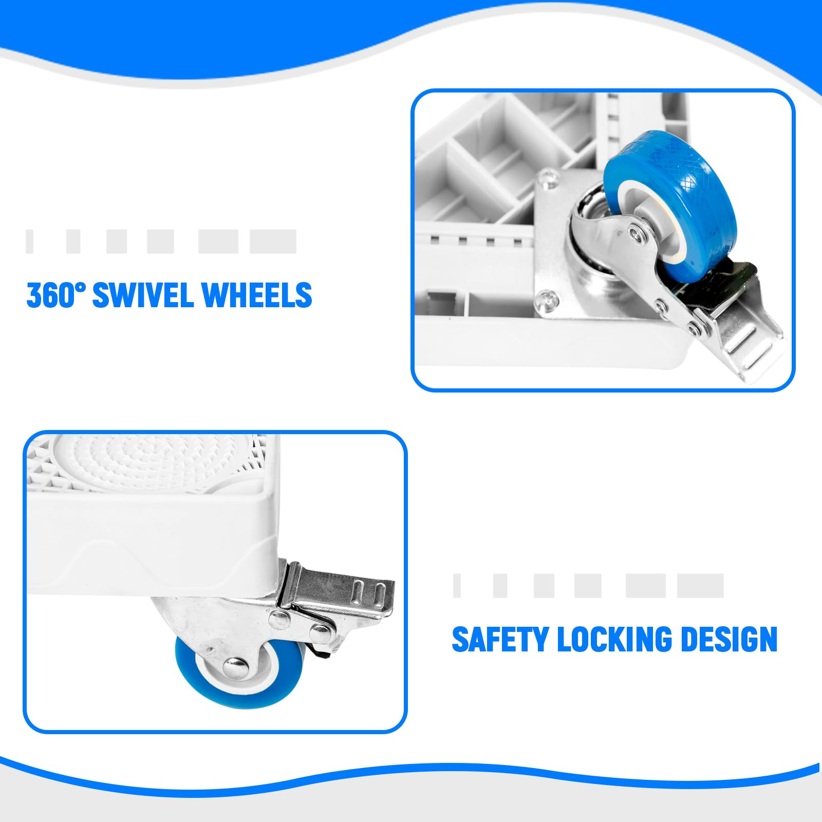 DUPDMKIN Adjustable Mini Fridge Stand with 4 Wheels & Brake - Portable Refrigerator Dolly for Washing Machine, Compact Freezer Mover - Perfect for Apartments, Dorms, Laundry Rooms & Small Spaces