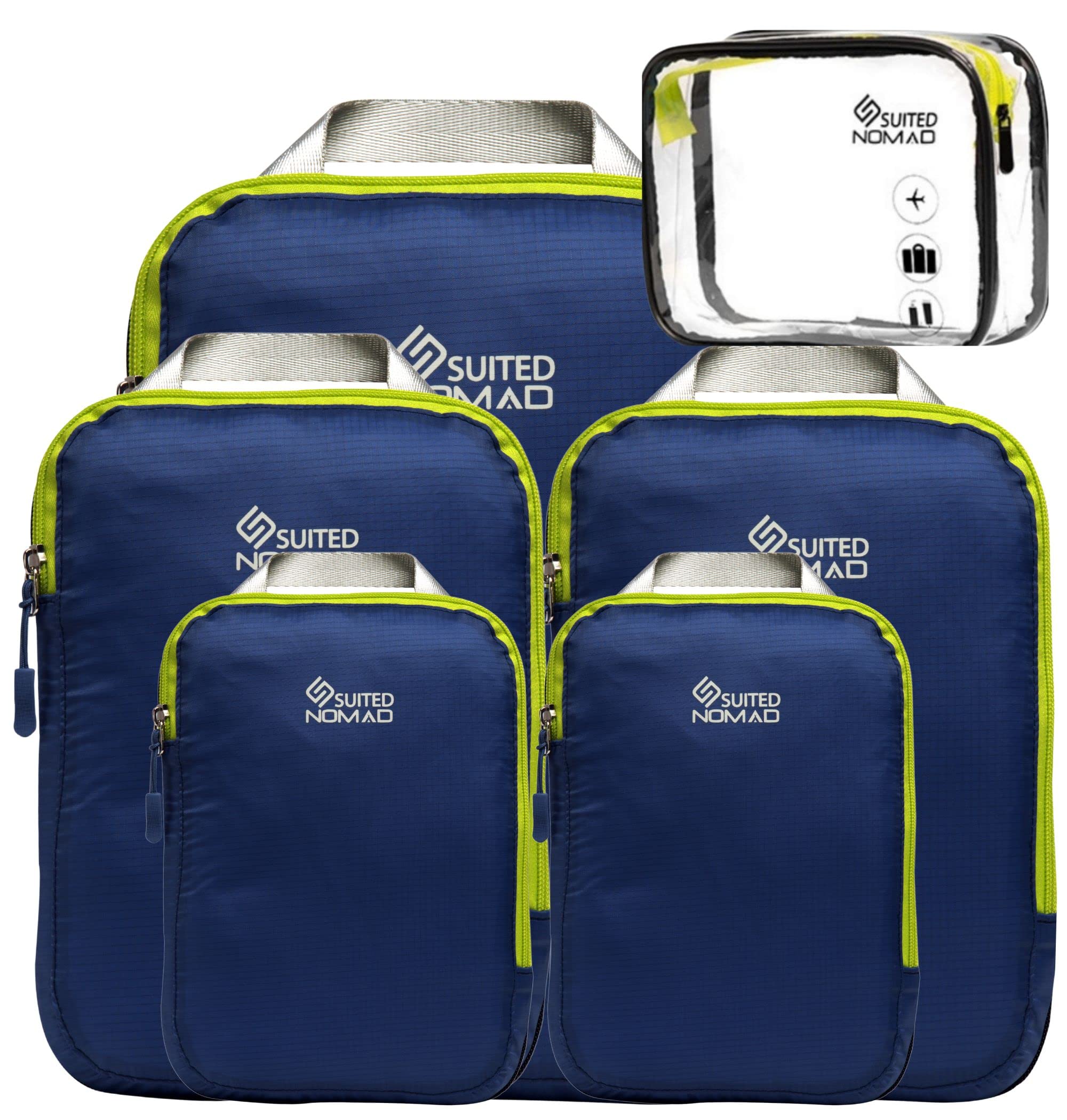 Ultralight 6-Piece/3-Piece Compression Packing Cubes Set - Travel Organizer Bags for Suitcase & Backpack - Perfect for Business Trips, Vacations & Weekend Getaways