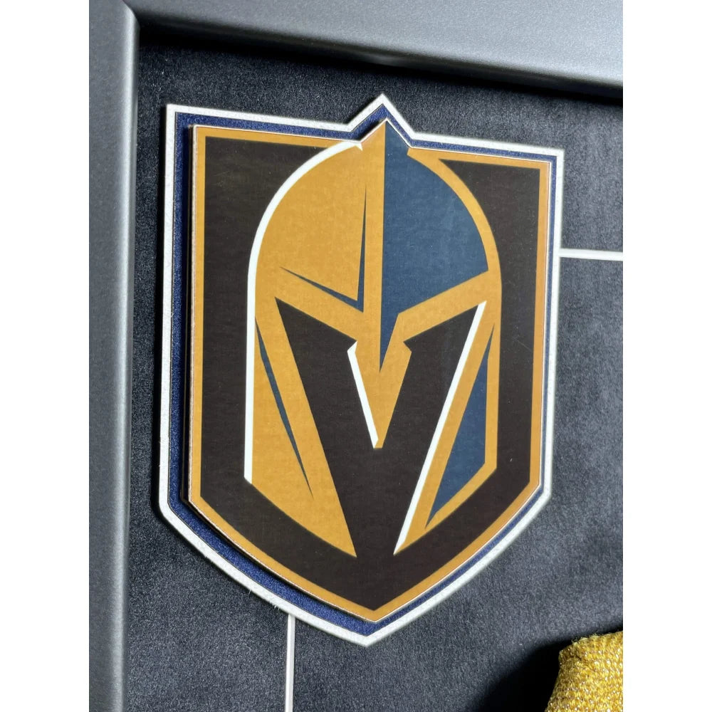 Marc Andre Fleury Signed Vegas Golden Knights Gold Alternate Jersey - Framed Autographed NHL Memorabilia for Collectors & Hockey Fans - Perfect for Man Cave, Sports Bar, or Gift