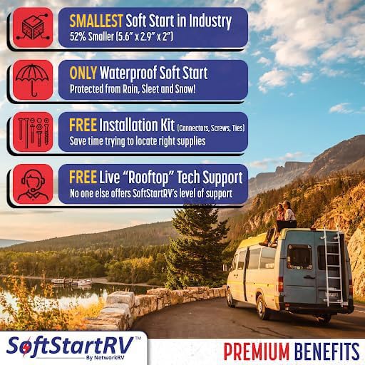 SoftStartRV RV Air Conditioner Soft Start Kit - Easy Start with Small Generators, 100% Waterproof for Campers, Trailers & Motorhomes - Perfect for Off-Grid Camping & Boondocking