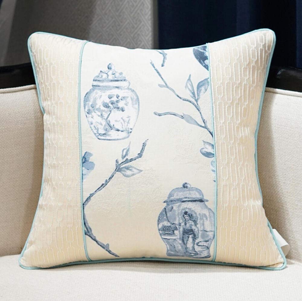 QWE Sofa Pillow - Cotton Linen Hug Pillow for Living Room & Bed (45x45cm) - Perfect for Back Support, Relaxation & Home Decor