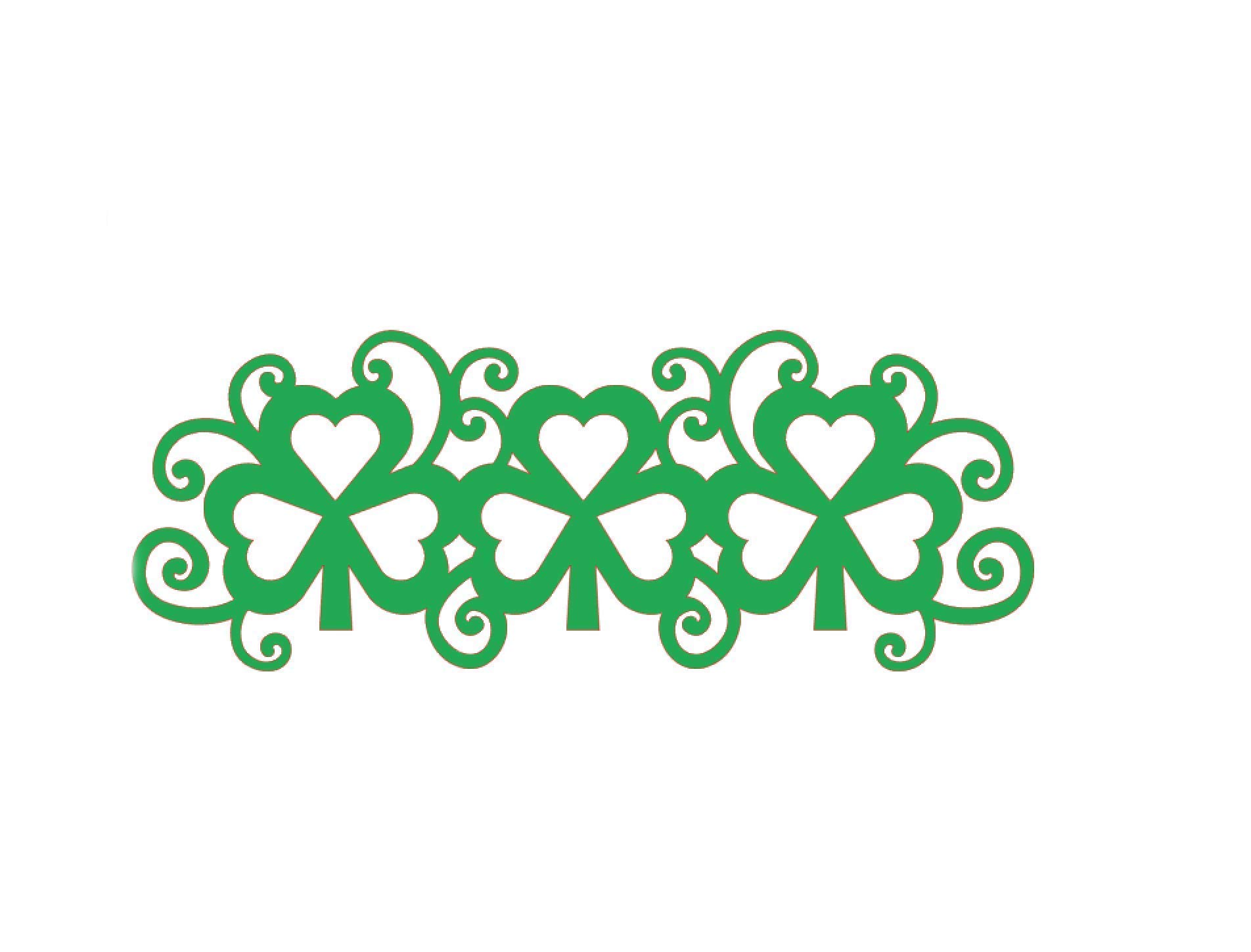 WickedGoodz Custom Shamrock Swirl Chain Vinyl Decal - Irish Car Sticker for Tumblers, Laptops, Car Windows & Home Decor - Durable Irish Decal for St. Patrick's Day Gifts