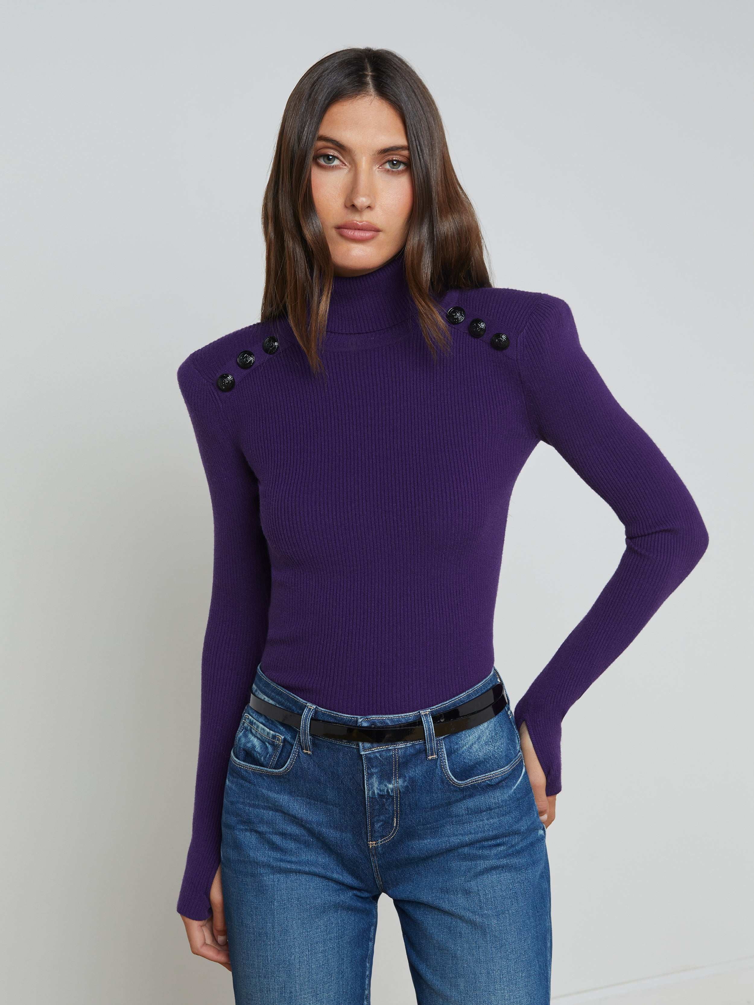 Reeves Women's Slim Fit Turtleneck Sweater - Soft Knit Pullover for Fall & Winter - Perfect for Office, Casual Wear & Layering