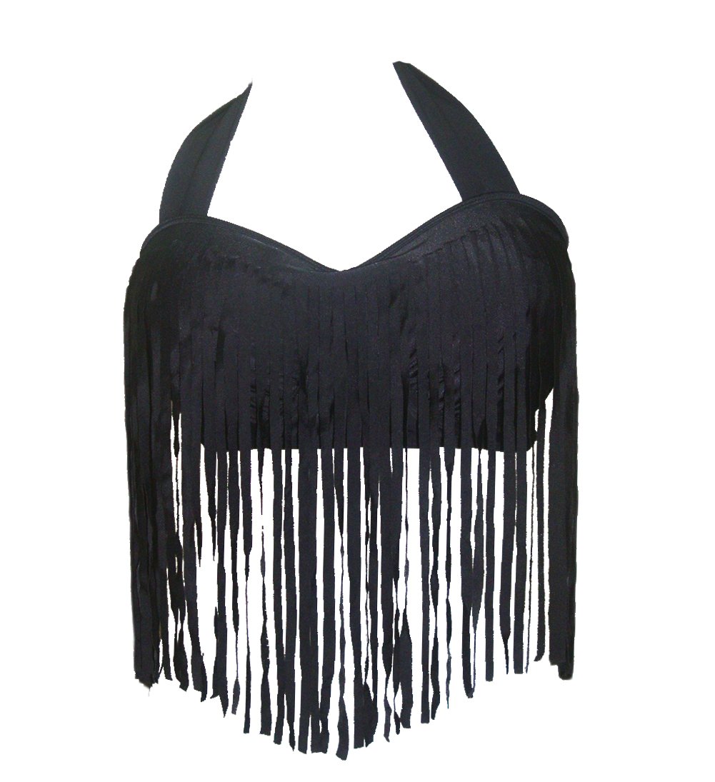Plus Size High Waist Fringe Bikini Set for Women - Trendy Two Piece Swimwear for Beach, Pool & Summer Vacations
