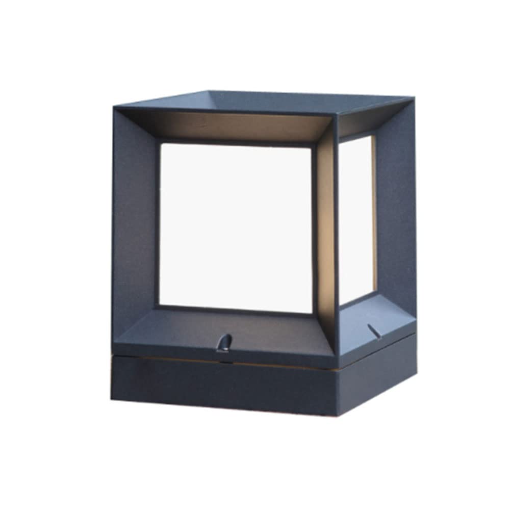 Modern Outdoor Lawn Pillar Light - IP54 Waterproof Landscape Column Light with E27 Base for Patio, Porch, Garden & Fence Lighting | Durable Square Post Light Fixture for Yard, Pathway & Driveway Decoration