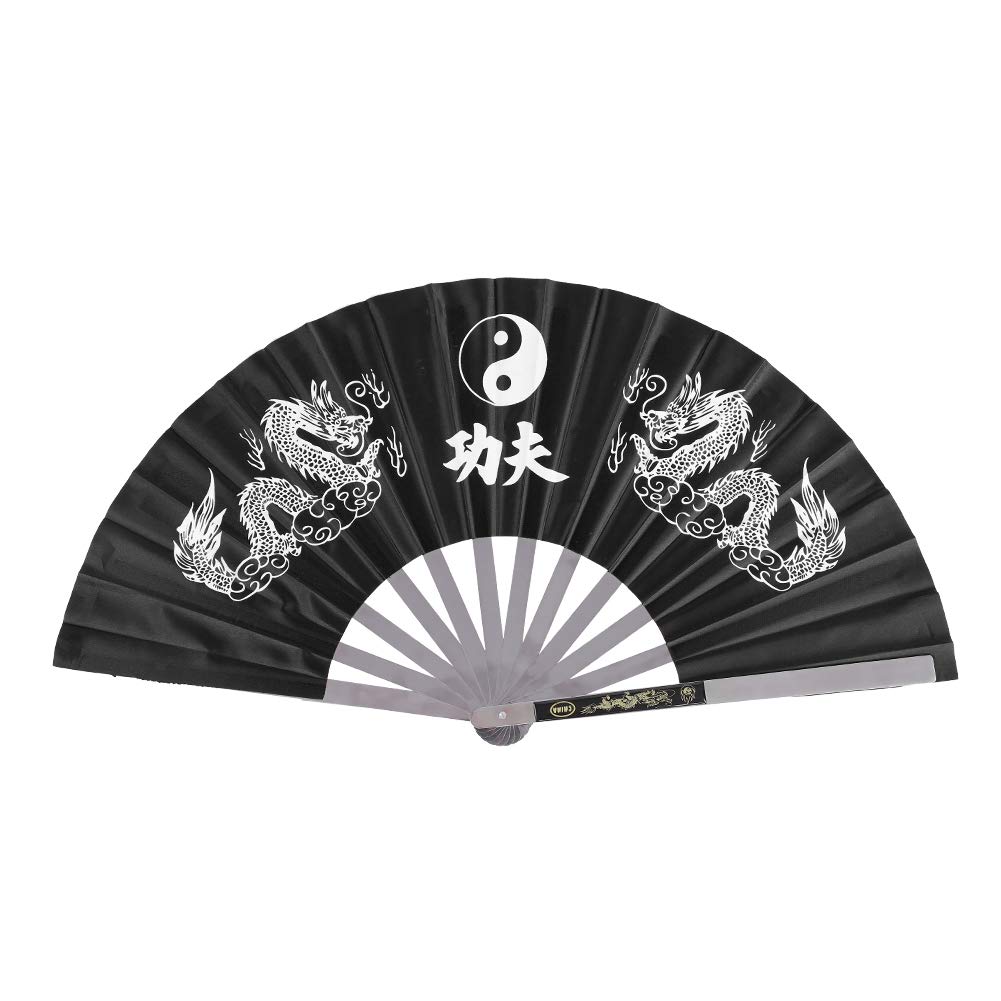 Stainless Steel Tai Chi Fan - Chinese Kung Fu Martial Arts Training & Dance Performance Fan - Hand Folding Fan for Men & Women - Perfect for Tai Chi, Kung Fu Practice, Dance Shows & Cultural Performances