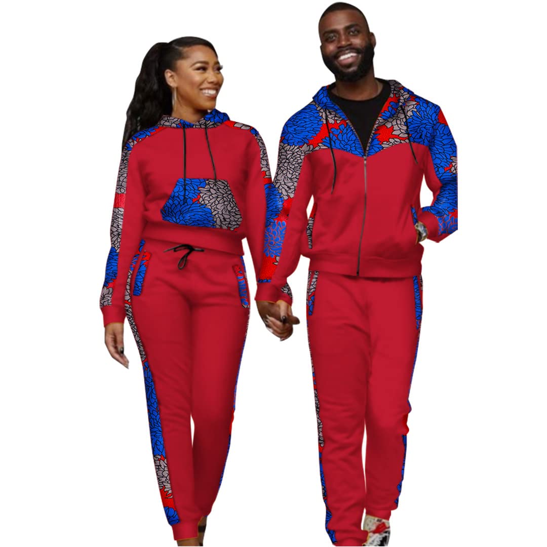 African Print Couple Outfits - 2-Piece Matching Summer Tops & Pants Set for Women & Men | Vibrant Afrocentric Lovers Clothing | Perfect for Beach Vacations, Cultural Events & Romantic Getaways