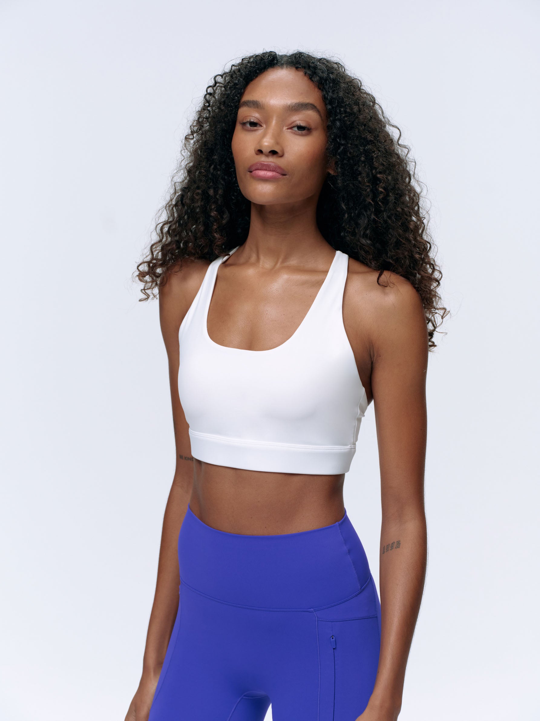 Ultimate Strappy Sports Bra for Women - High Support Workout Top - White - Perfect for Yoga, Running & Gym