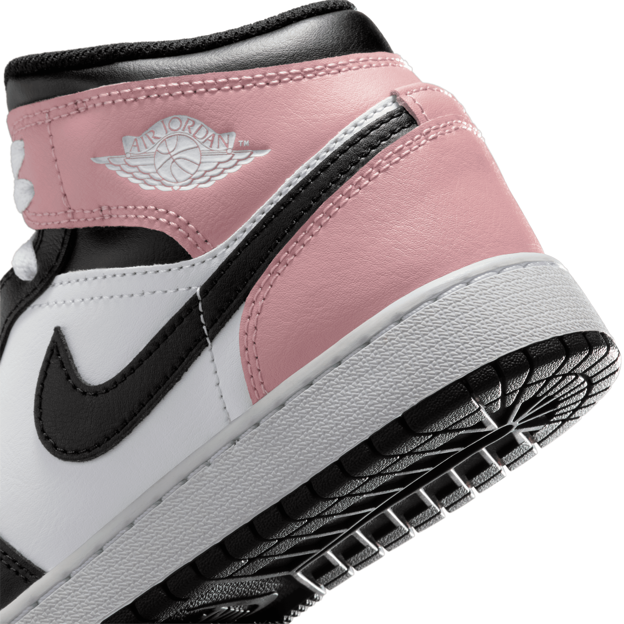 AIR JORDAN 1 MID (GS) Sneakers - White/Black/Rust Colorway - Basketball Shoes for Kids & Youth - Perfect for School, Sports & Casual Wear