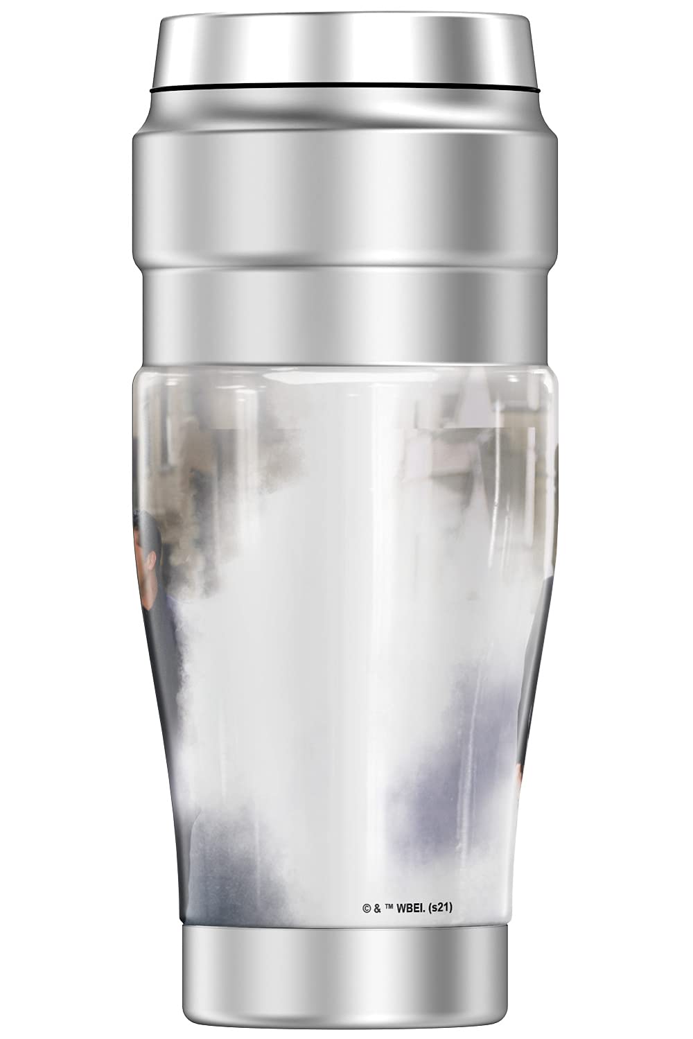 Friends Group Shot THERMOS STAINLESS KING 16oz Stainless Steel Travel Tumbler - Vacuum Insulated Double Wall Coffee Mug for Hot & Cold Drinks - Perfect for Office, Gym, Camping and Road Trips