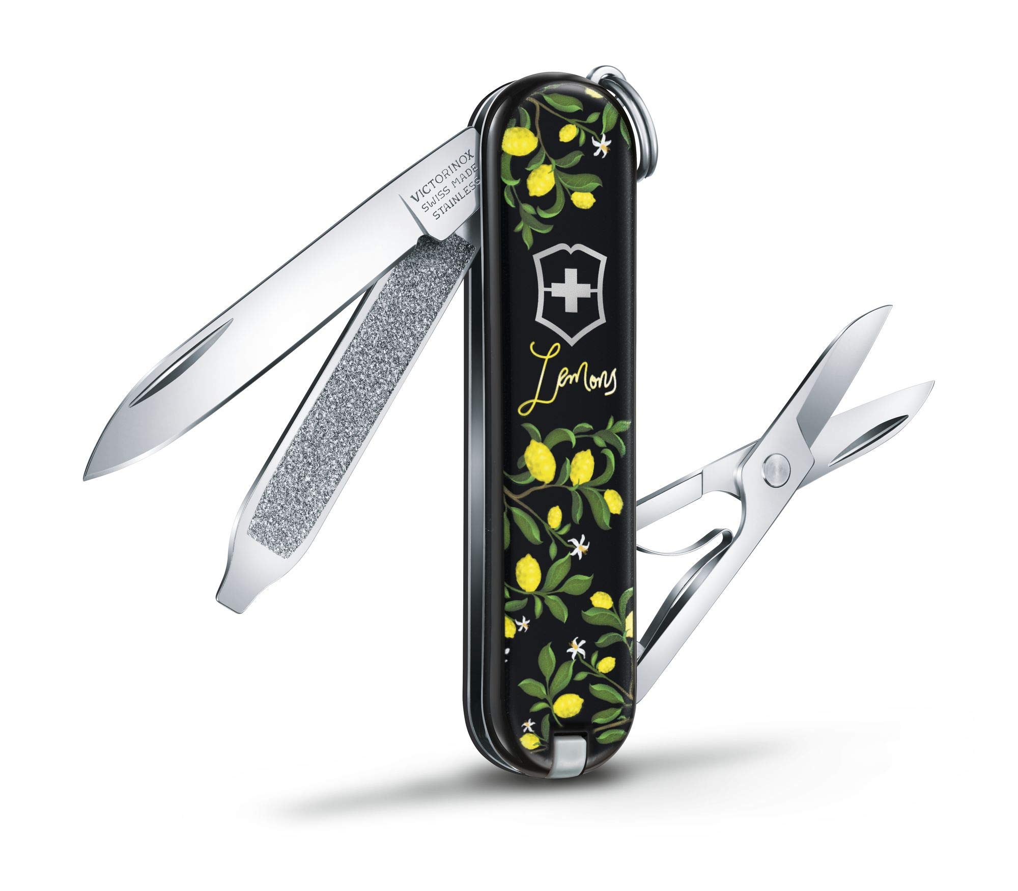 Victorinox Men's Classic Swiss Army Knife - Life Gives You Lemons 0.6223.L1905 | Compact Multi-Tool for Camping, Hiking & Everyday Carry (EDC)